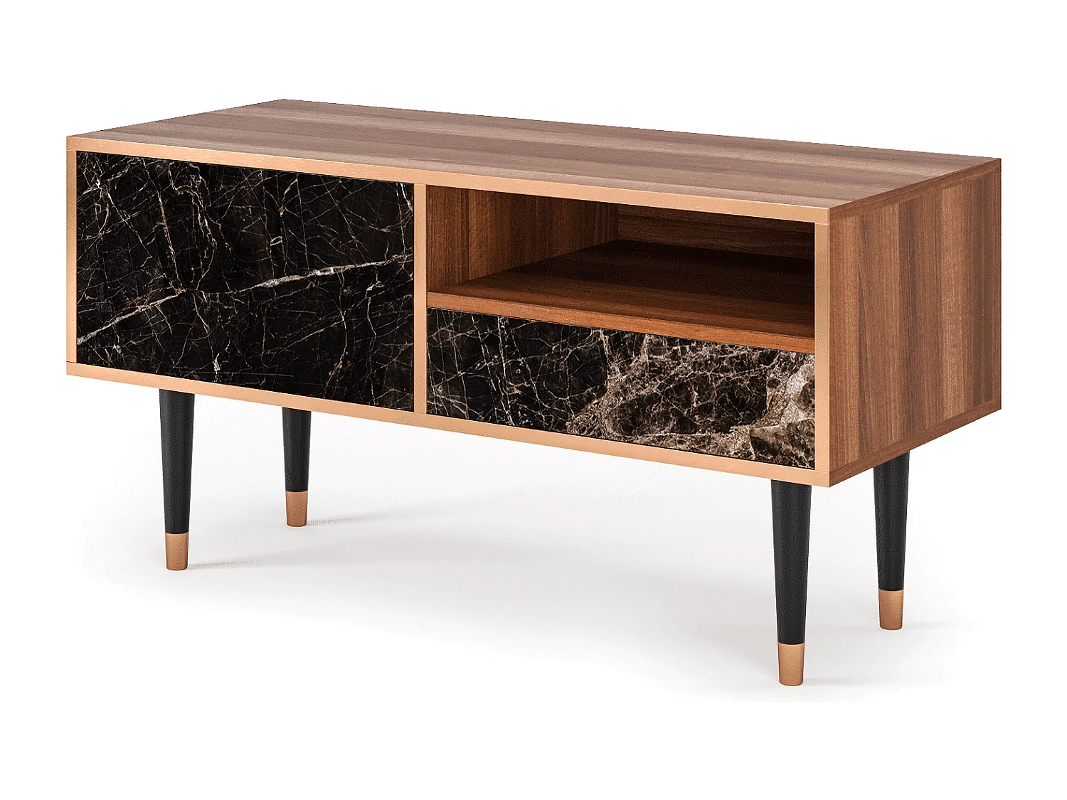 Meuble TV - 115х59х48 cm - T3 - Night Abyss, Noyer