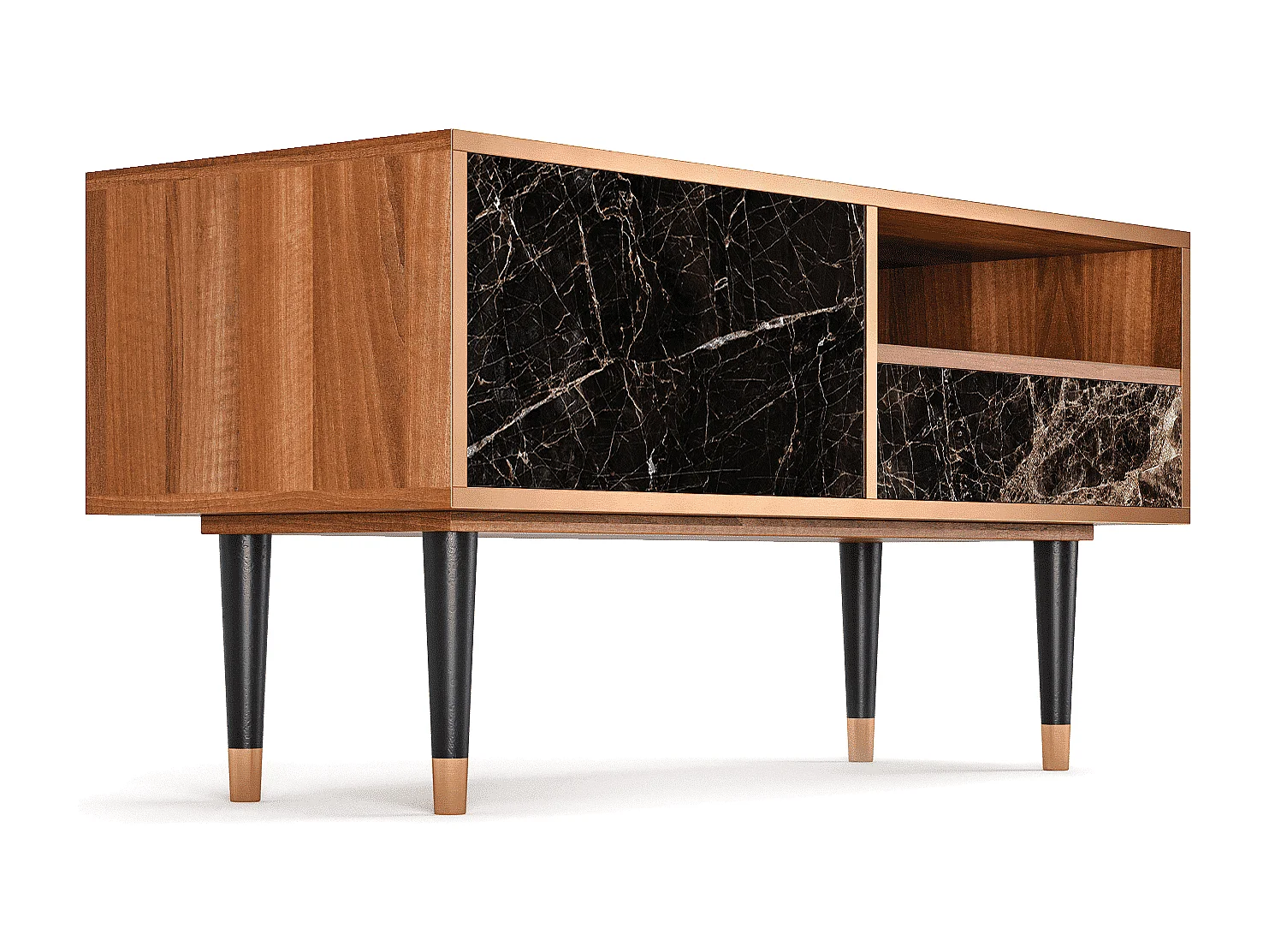 Meuble TV - 115х59х48 cm - T3 - Night Abyss, Noyer