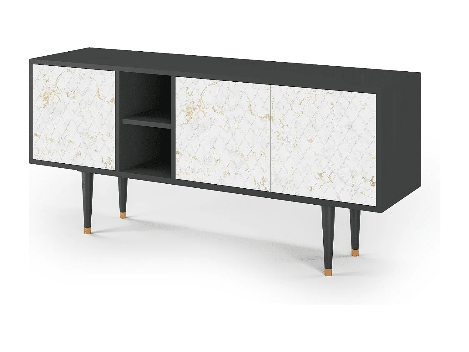 Meuble TV - 150х69х41 cm - T5 - Sweet Cotton, Anthracite