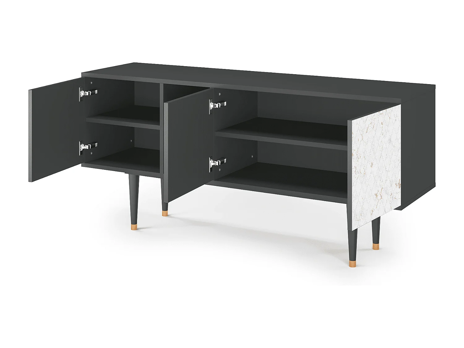 Meuble TV - 150х69х41 cm - T5 - Sweet Cotton, Anthracite