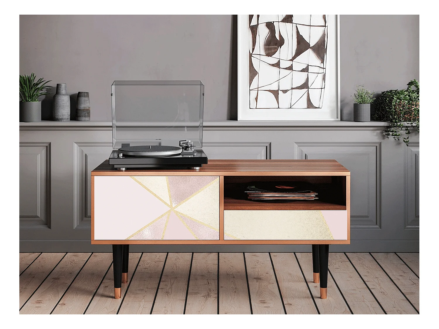 TV-Möbel - 115х59х48 cm - T3 - Cosmopolitan Diva, Walnuss