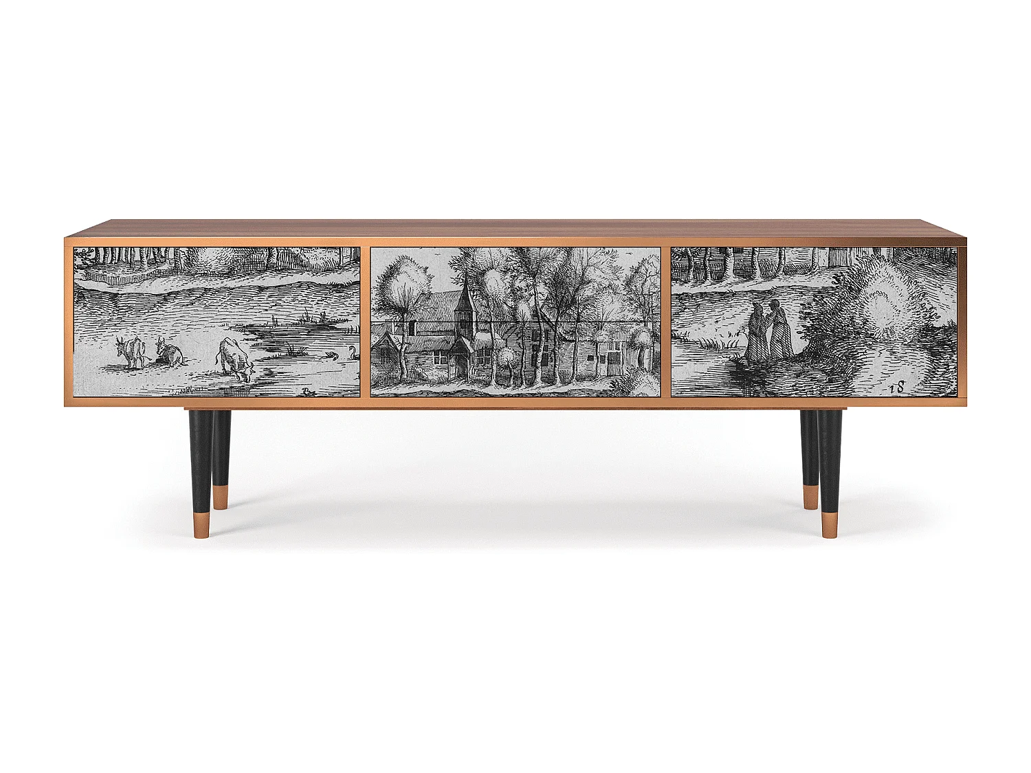 Szafka RTV - 170х59х48 cm - T4 - A Pond, Orzech