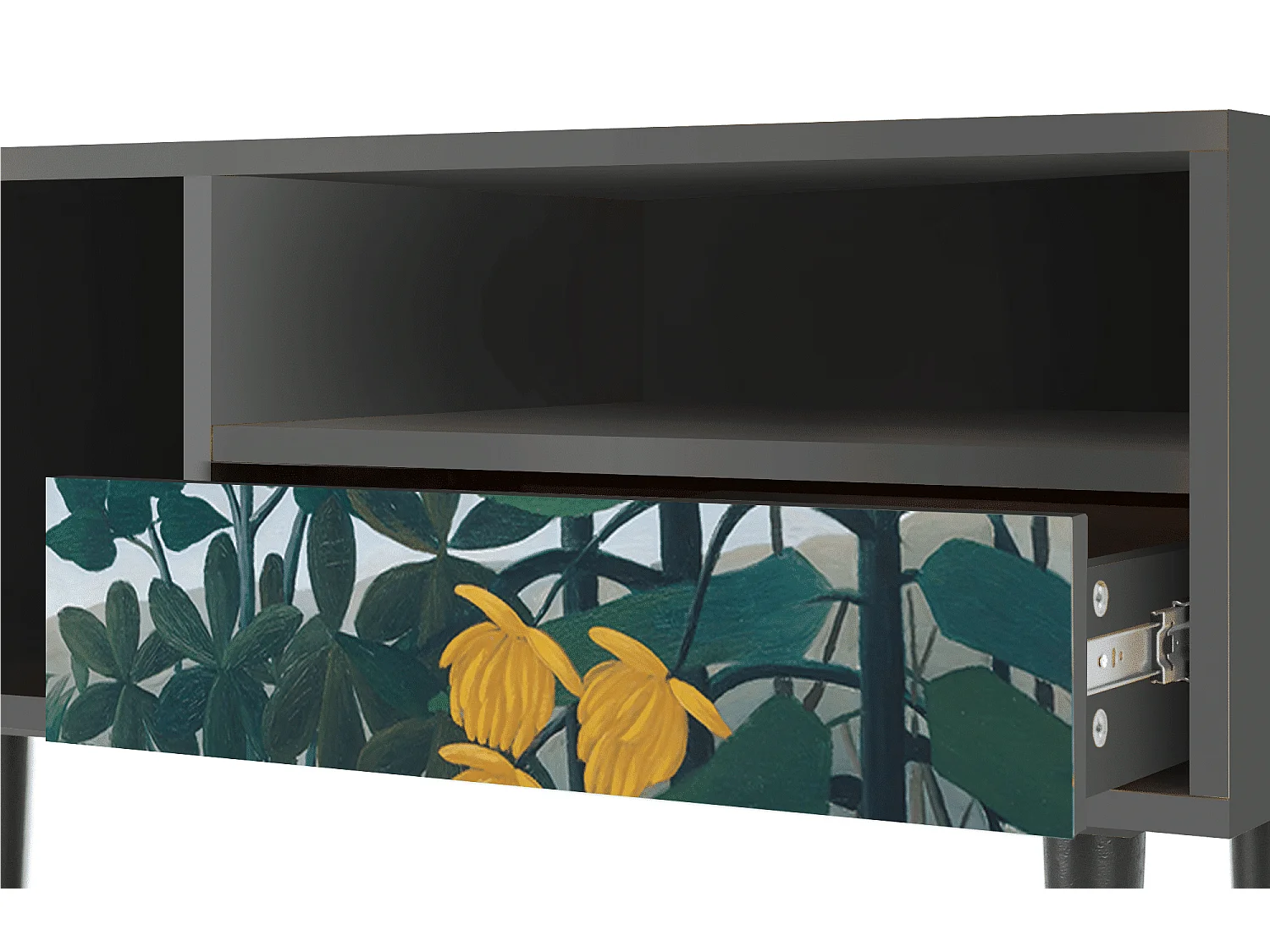 TV-Möbel - 115х59х48 cm - T3 - The Repast of the Lion, Anthrazit