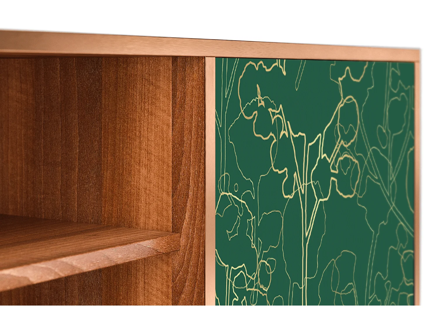 Meuble TV - 170х69х48 cm - T2 - Emerald Forest, Noyer