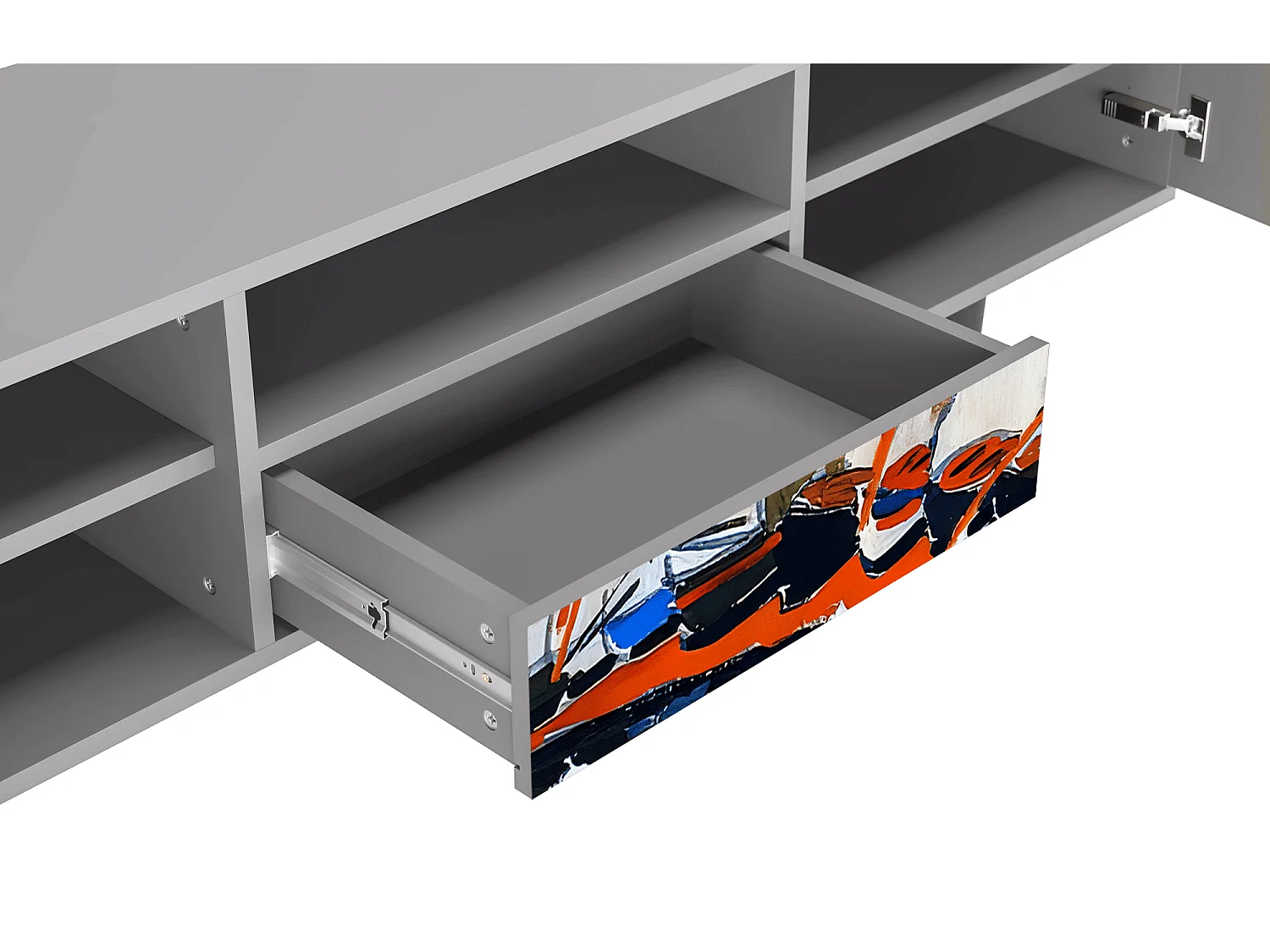 Meuble TV - 170х59х41 cm - T6 - Le Séchage des voiles , Gris