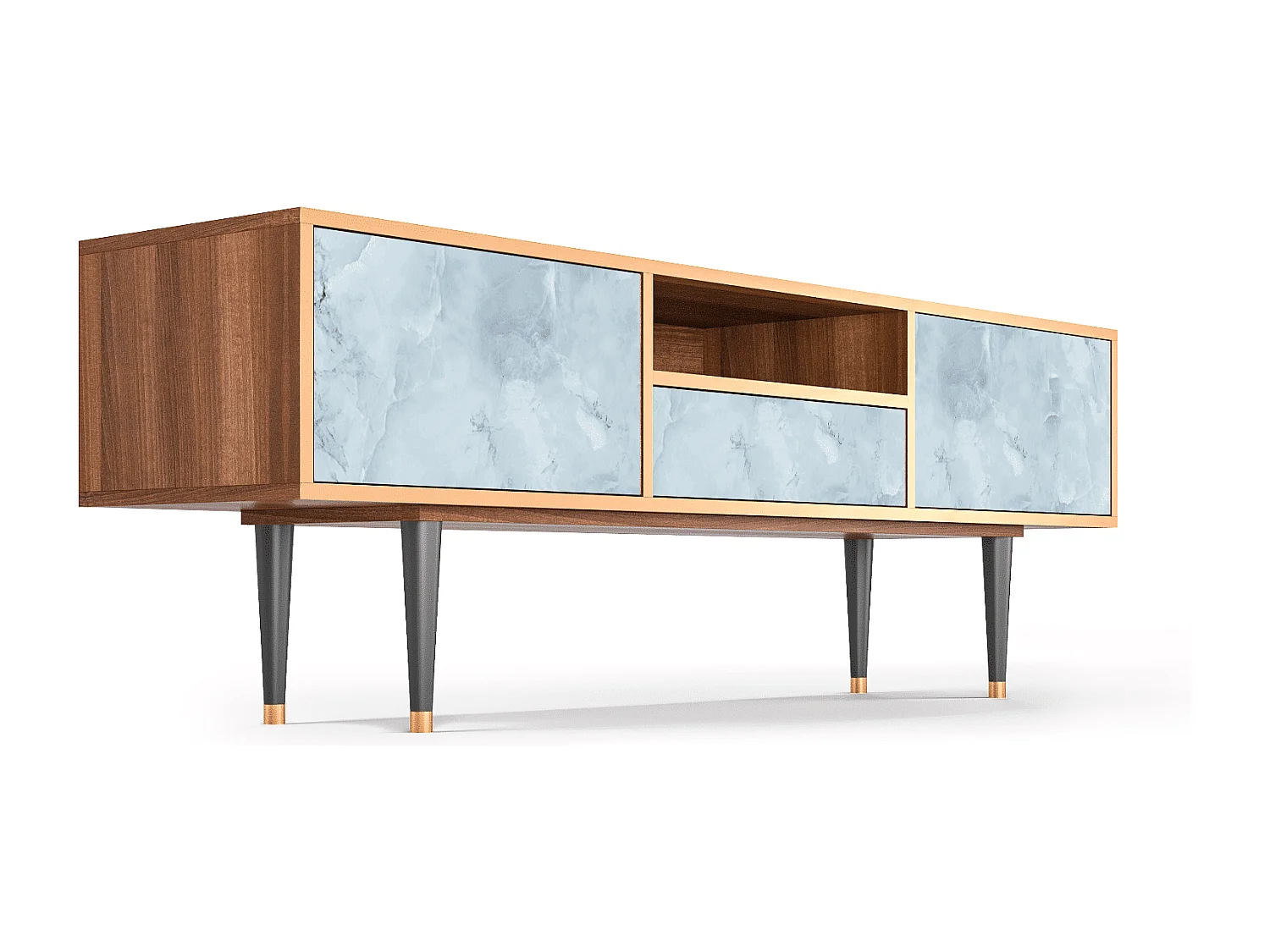 TV-meubel - 170х59х41 cm - T6 - Glacial Colour, Walnoot