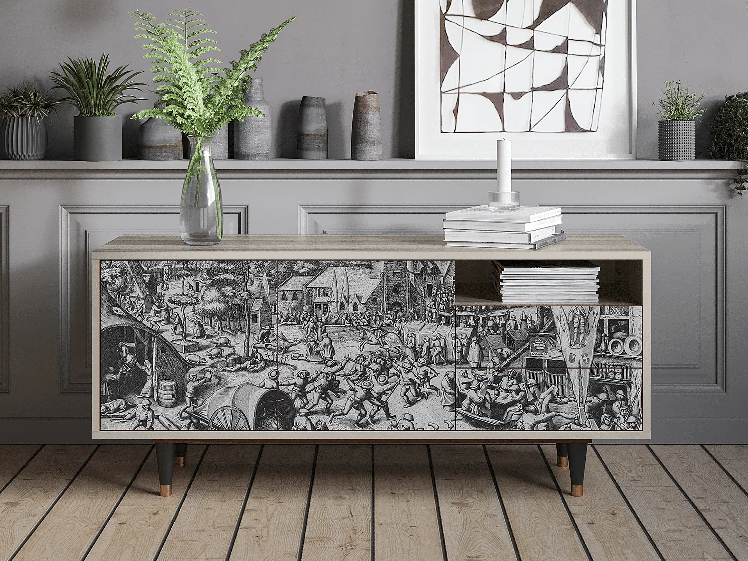 TV-Möbel - 125х56х41 cm - T7 - The Festival of Saint, Sand