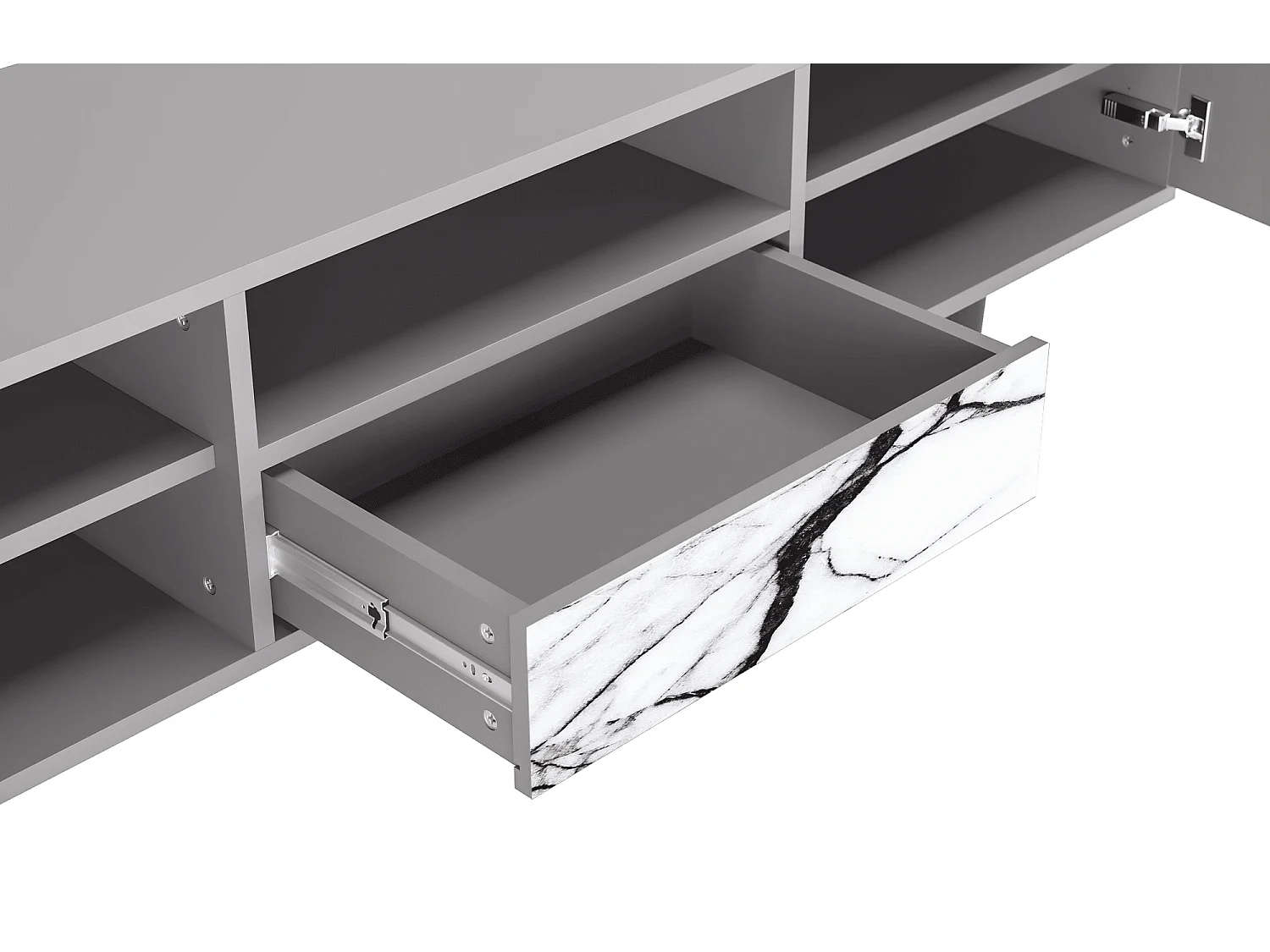 Mobile TV - 170х59х41 cm - T6 - Raven Marble, Grigio