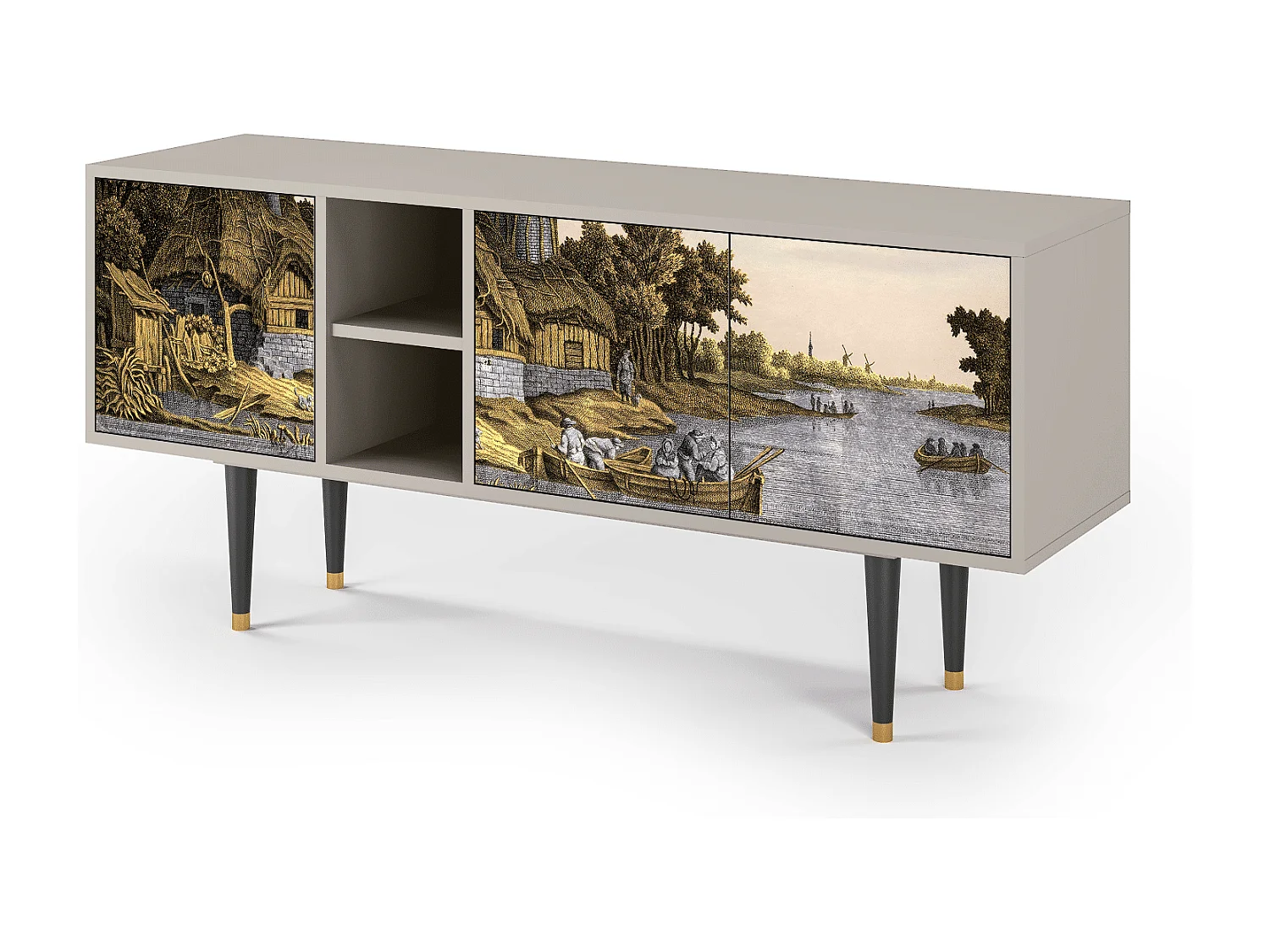 TV-Möbel - 150х69х41 cm - T5 - Mill along a River, Sand