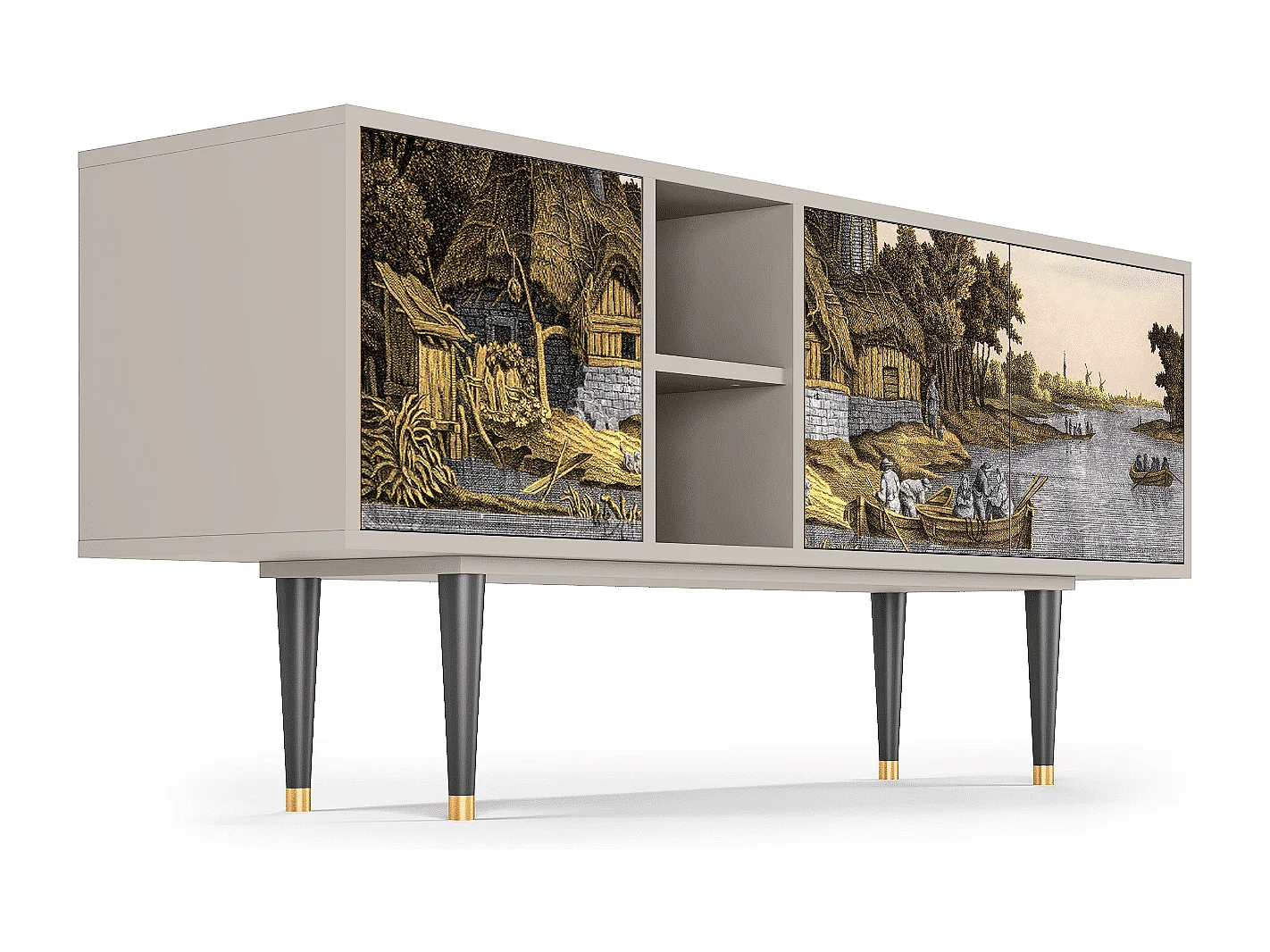 TV-Möbel - 150х69х41 cm - T5 - Mill along a River, Sand