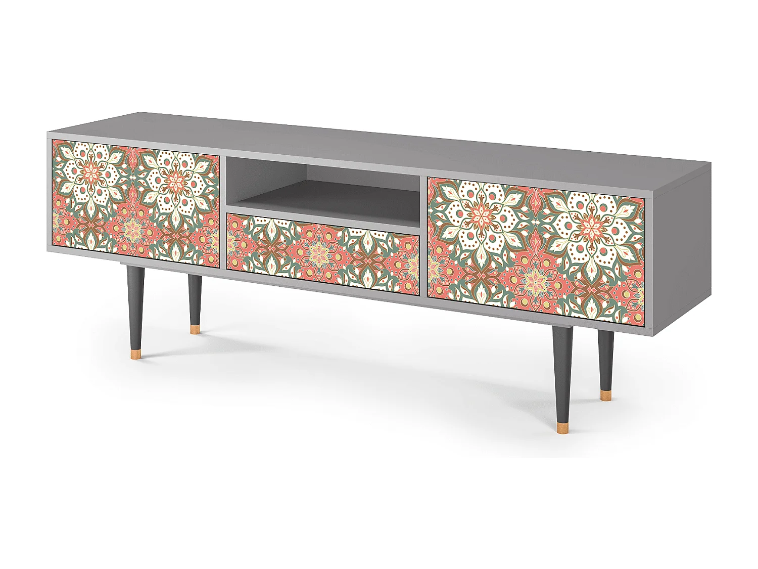 Meuble TV - 170х59х41 cm - T6 - Peach Grove, Gris