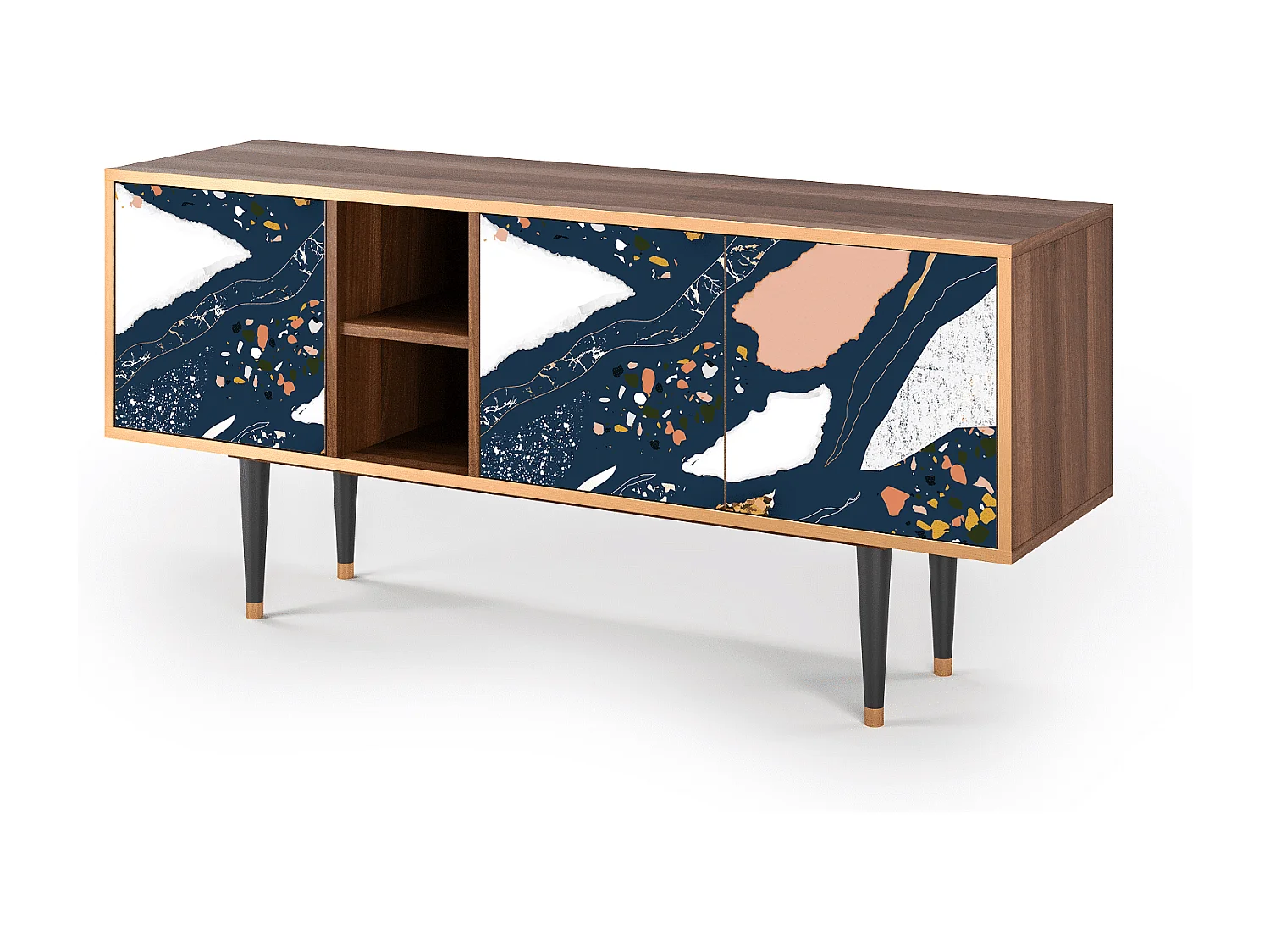 Szafka RTV - 150х69х41 cm - T5 - Nude Iceberg, Orzech