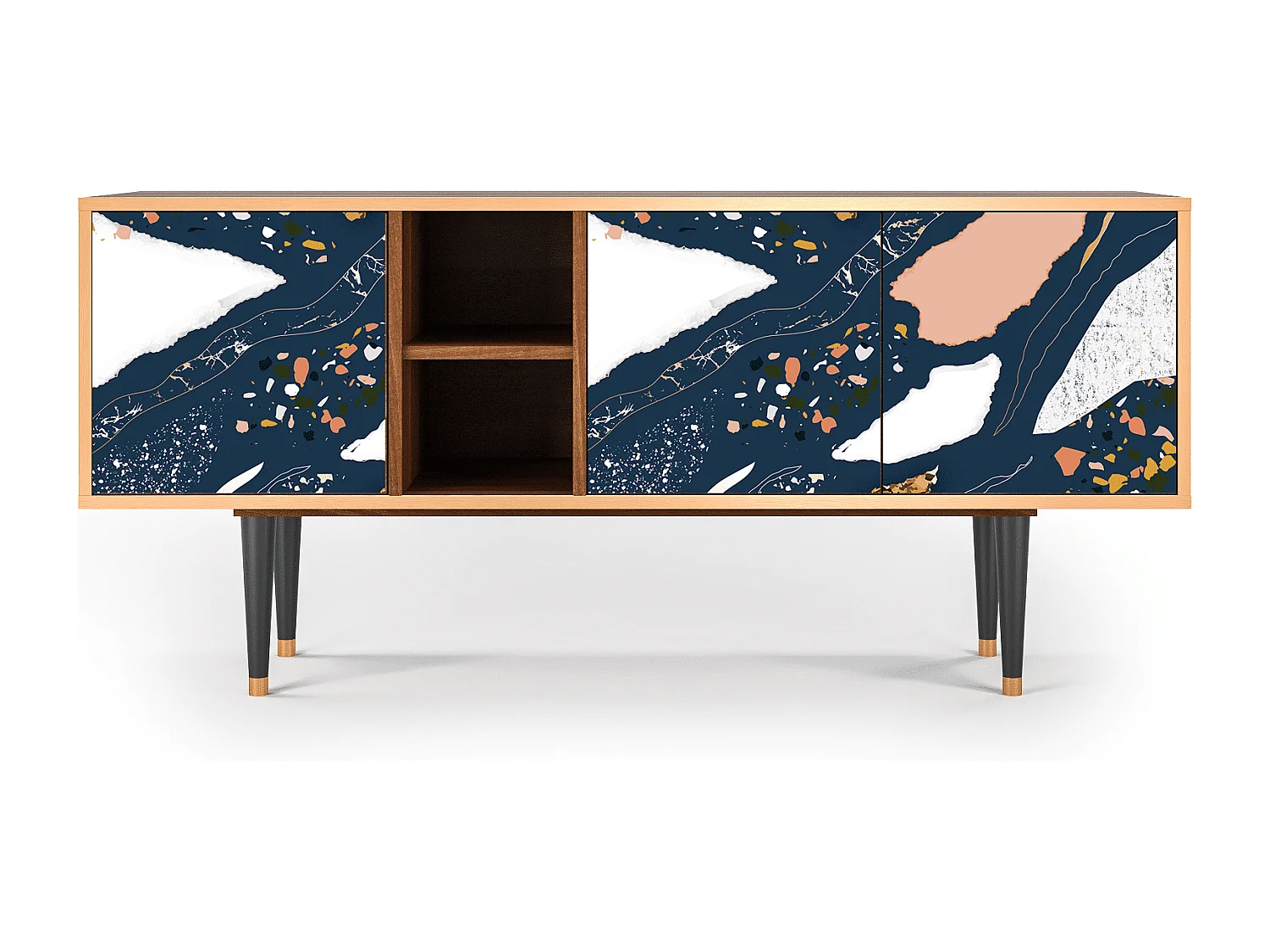 Mobile TV - 150х69х41 cm - T5 - Nude Iceberg, Noce