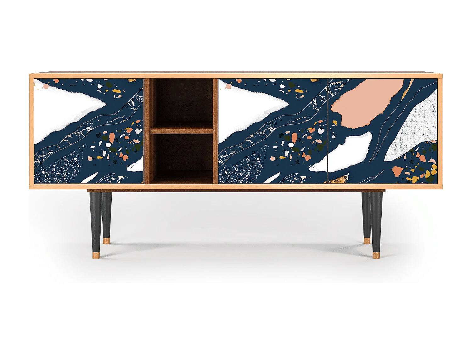 Mobile TV - 150х69х41 cm - T5 - Nude Iceberg, Noce