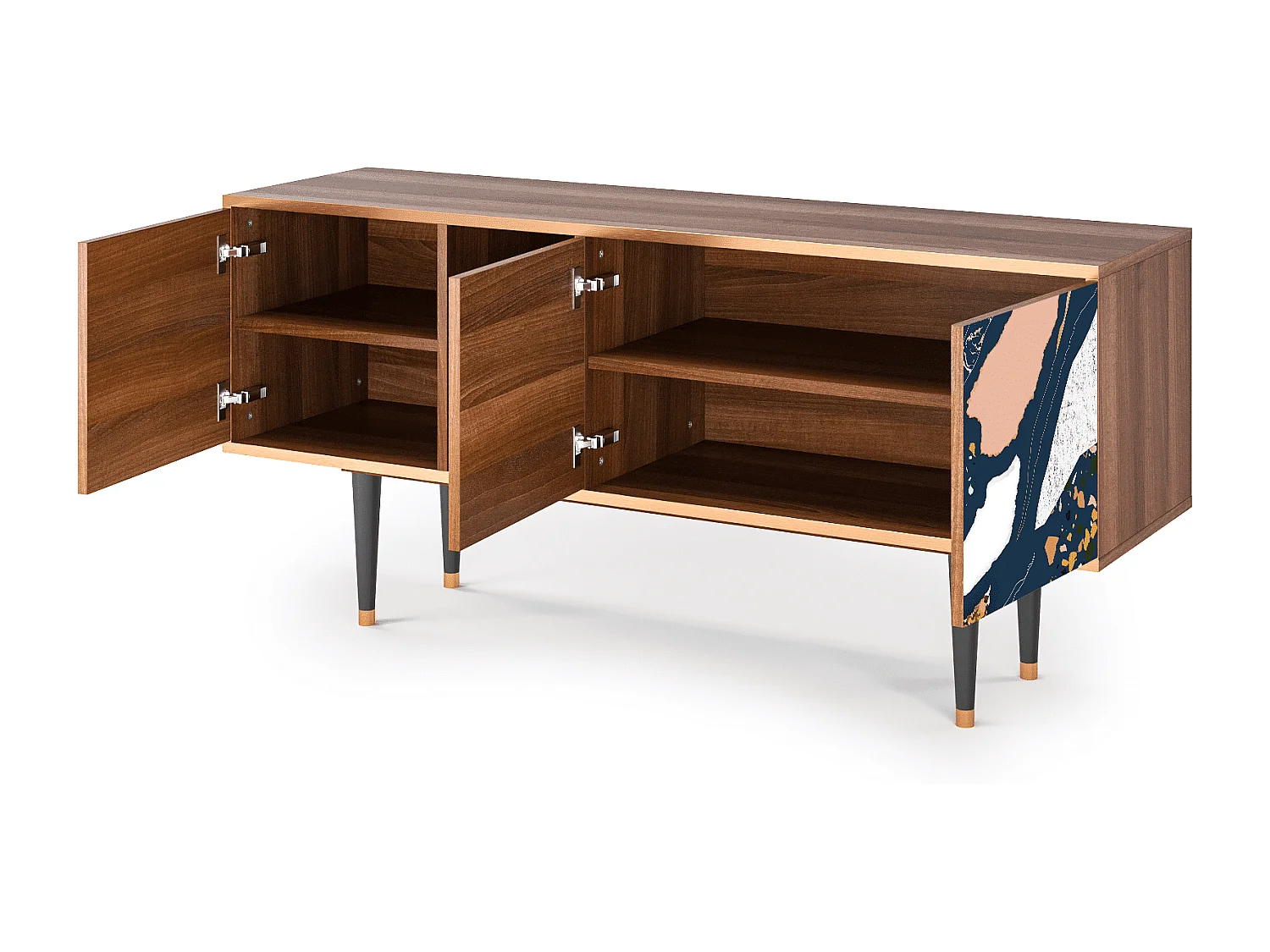 Mobile TV - 150х69х41 cm - T5 - Nude Iceberg, Noce