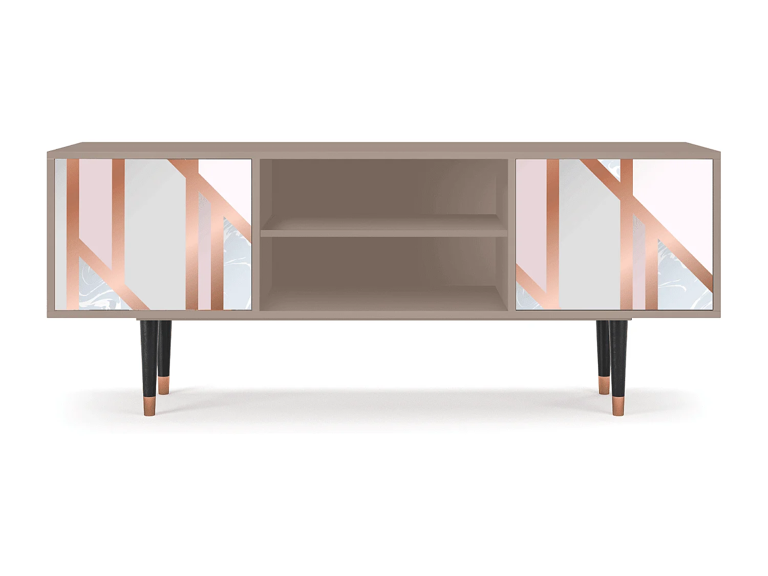 Mueble de TV - 170х69х48 cm - T2 - Champagne Story, Latte