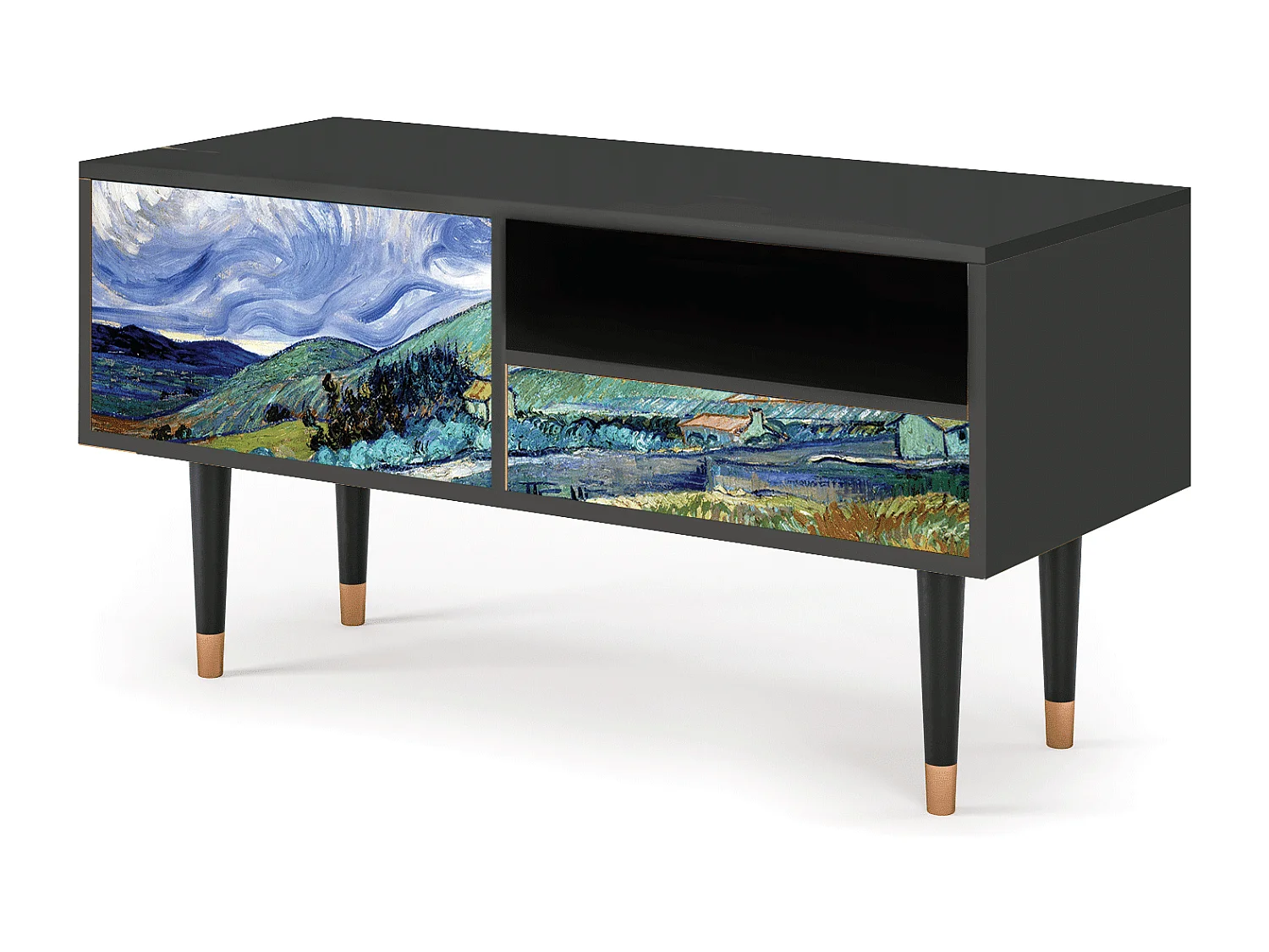 Meuble TV - 115х59х48 cm - T3 - Landscape, Anthracite