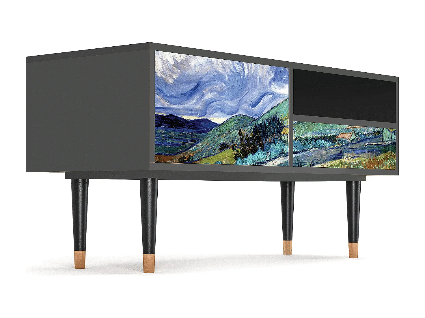 Meuble TV - 115х59х48 cm - T3 - Landscape, Anthracite