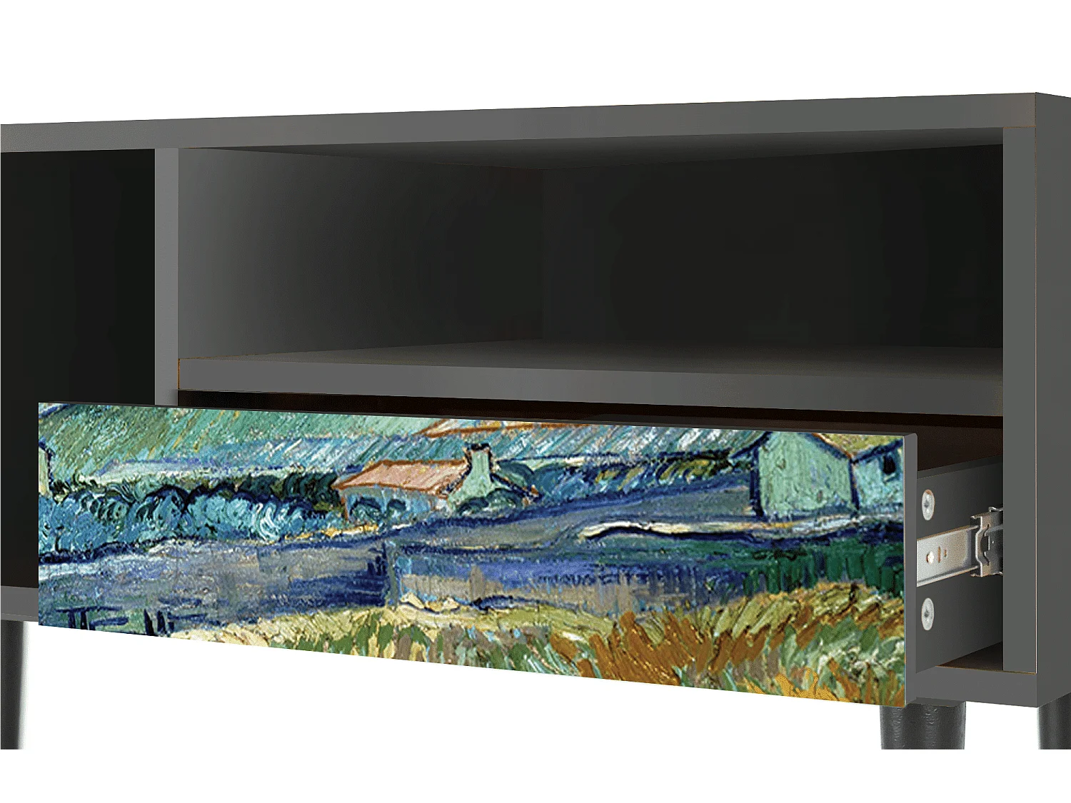 Meuble TV - 115х59х48 cm - T3 - Landscape, Anthracite