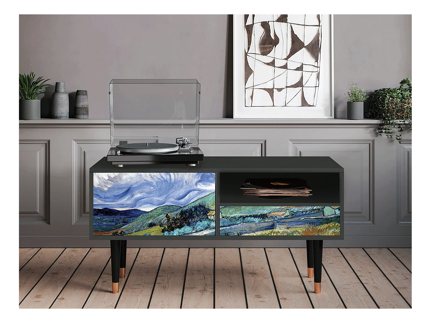 TV-Möbel - 115х59х48 cm - T3 - Landscape, Anthrazit