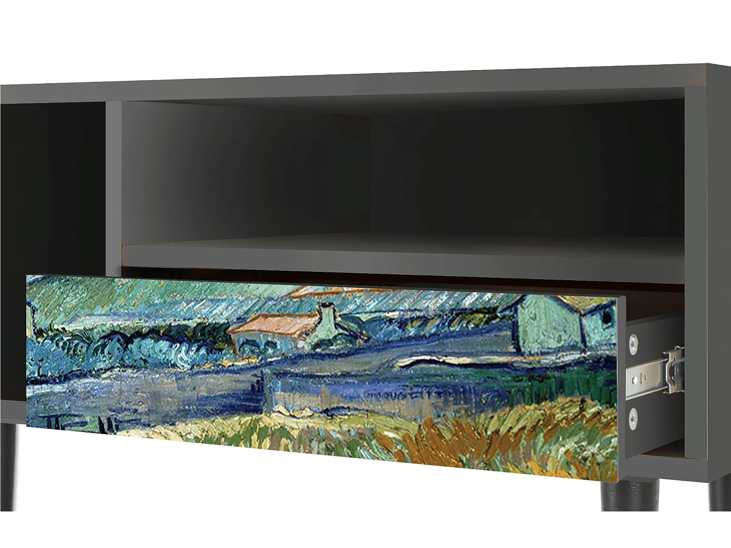 Meuble TV - 115х59х48 cm - T3 - Landscape, Anthracite