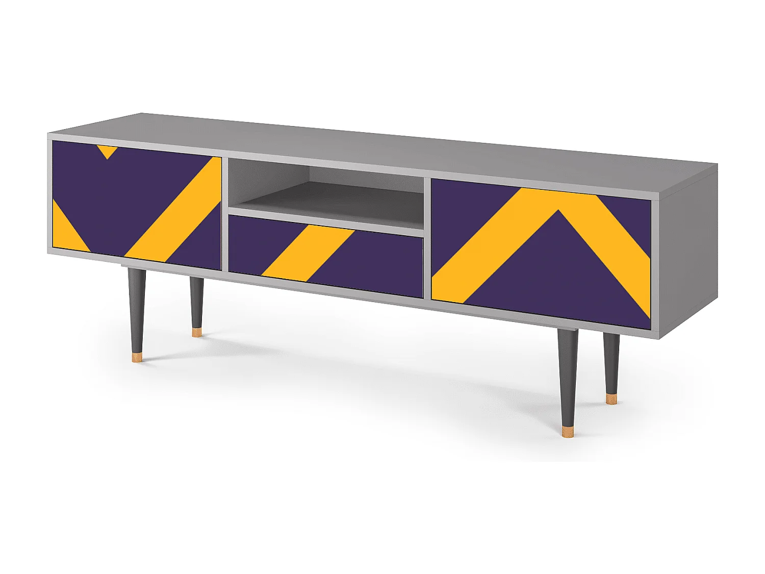 Mueble de TV - 170х59х41 cm - T6 - The Brightest Way, Cinza