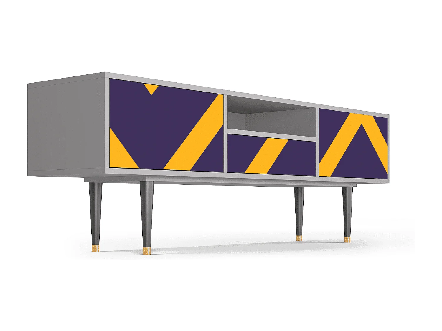 Mueble de TV - 170х59х41 cm - T6 - The Brightest Way, Cinza