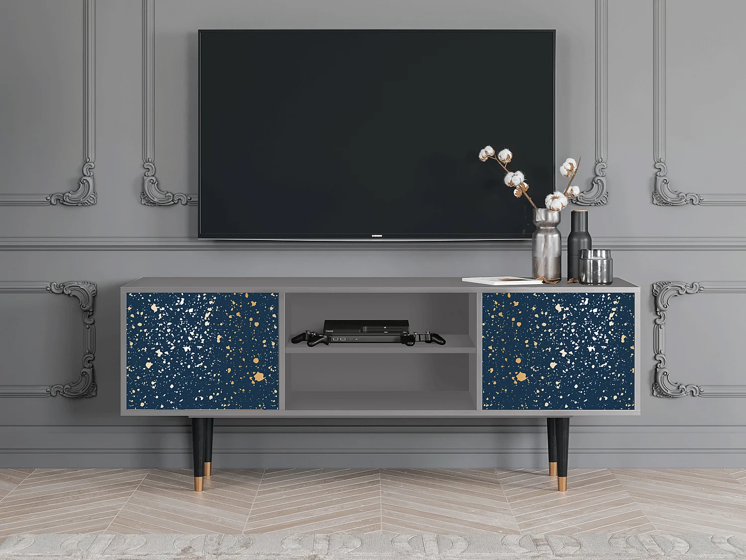 TV-meubel - 170х69х48 cm - T2 - Starfall, Grijs