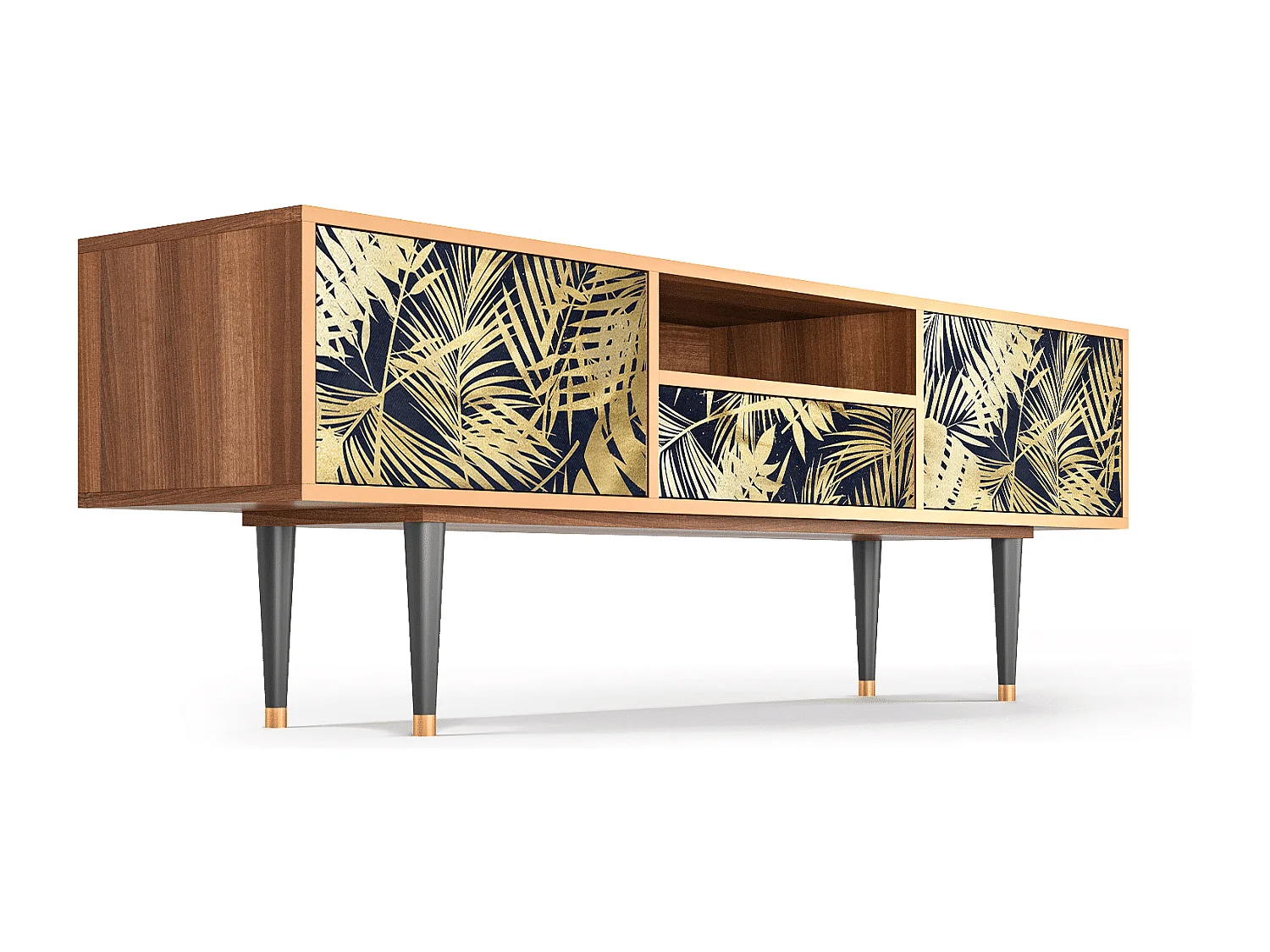 Meuble TV - 170х59х41 cm - T6 - Jungle Vibes, Noyer