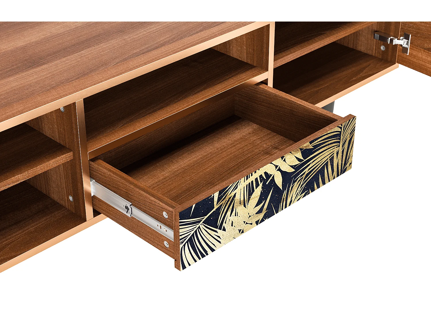 Meuble TV - 170х59х41 cm - T6 - Jungle Vibes, Noyer