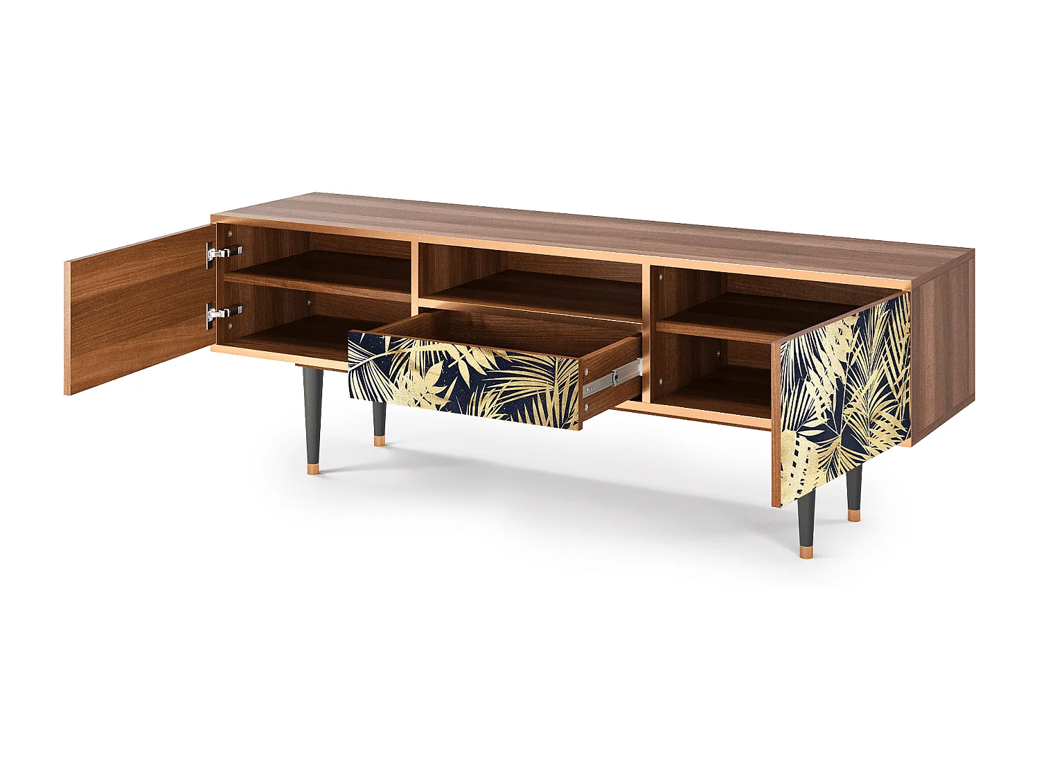 Meuble TV - 170х59х41 cm - T6 - Jungle Vibes, Noyer