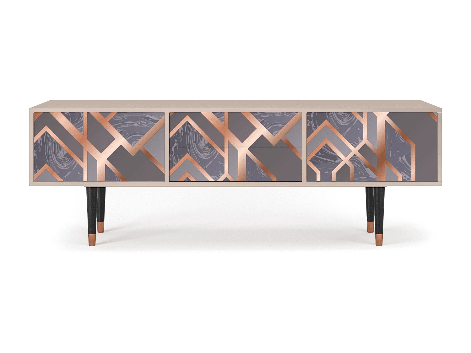 Mueble de TV - 170х59х48 cm - T4 - Taupe Anatomy, Latte