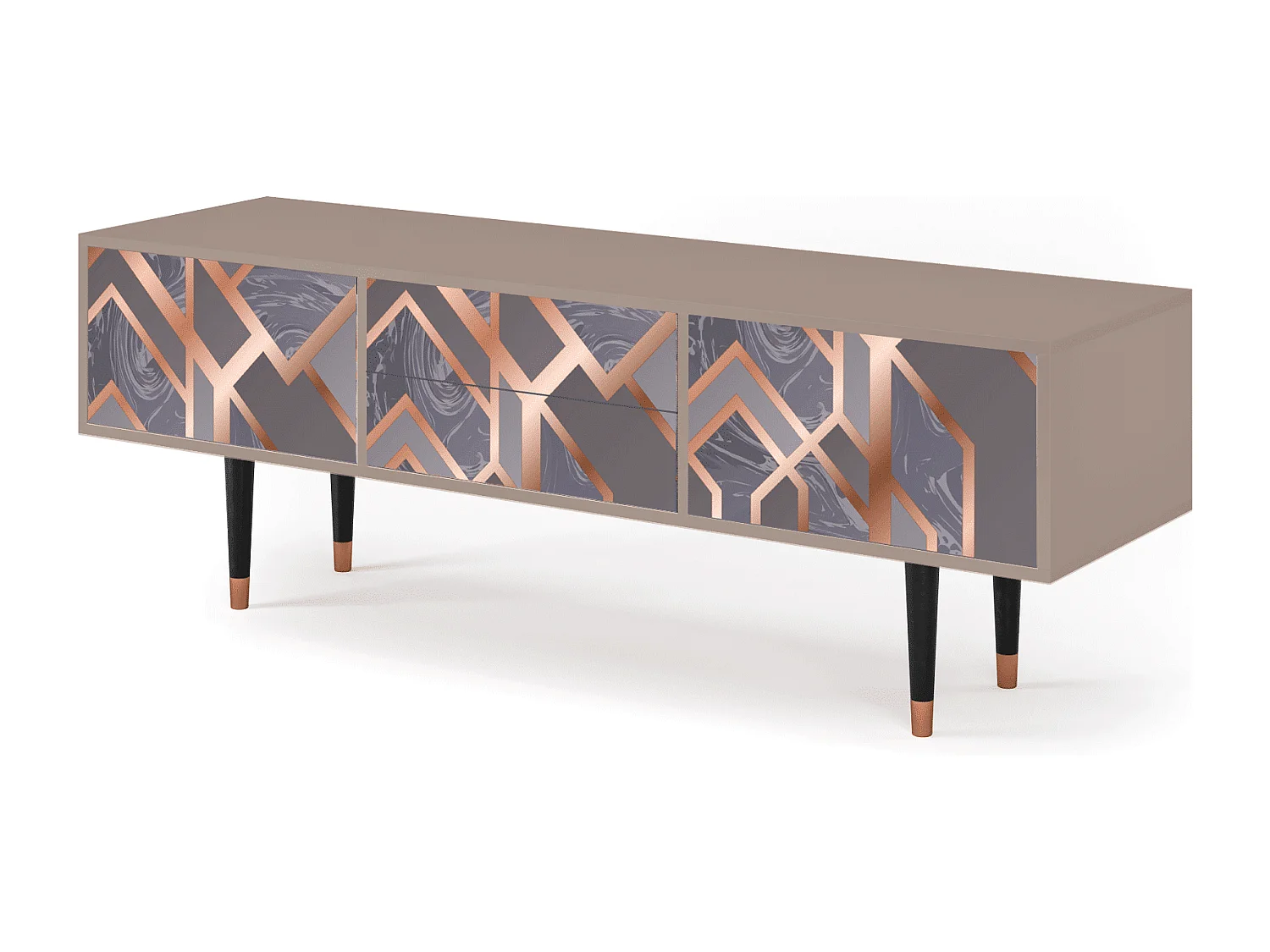 Mueble de TV - 170х59х48 cm - T4 - Taupe Anatomy, Latte