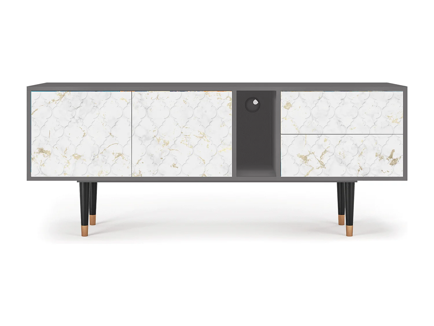 TV-Möbel - 170х69х48 cm - T1 - Sweet Cotton, Grau