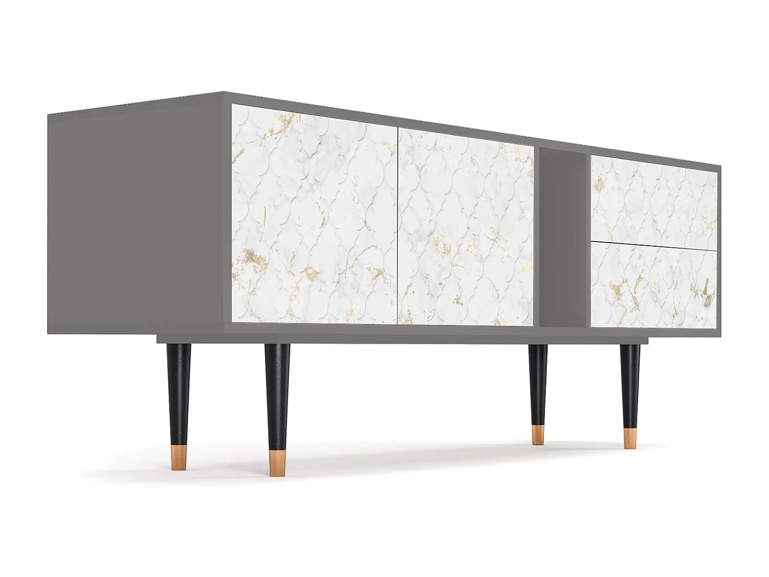 TV-Möbel - 170х69х48 cm - T1 - Sweet Cotton, Grau