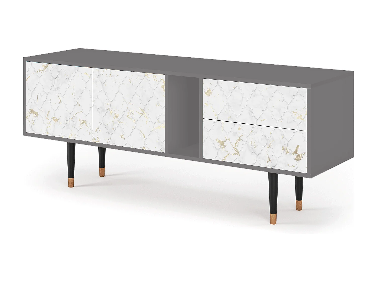 TV-Möbel - 170х69х48 cm - T1 - Sweet Cotton, Grau