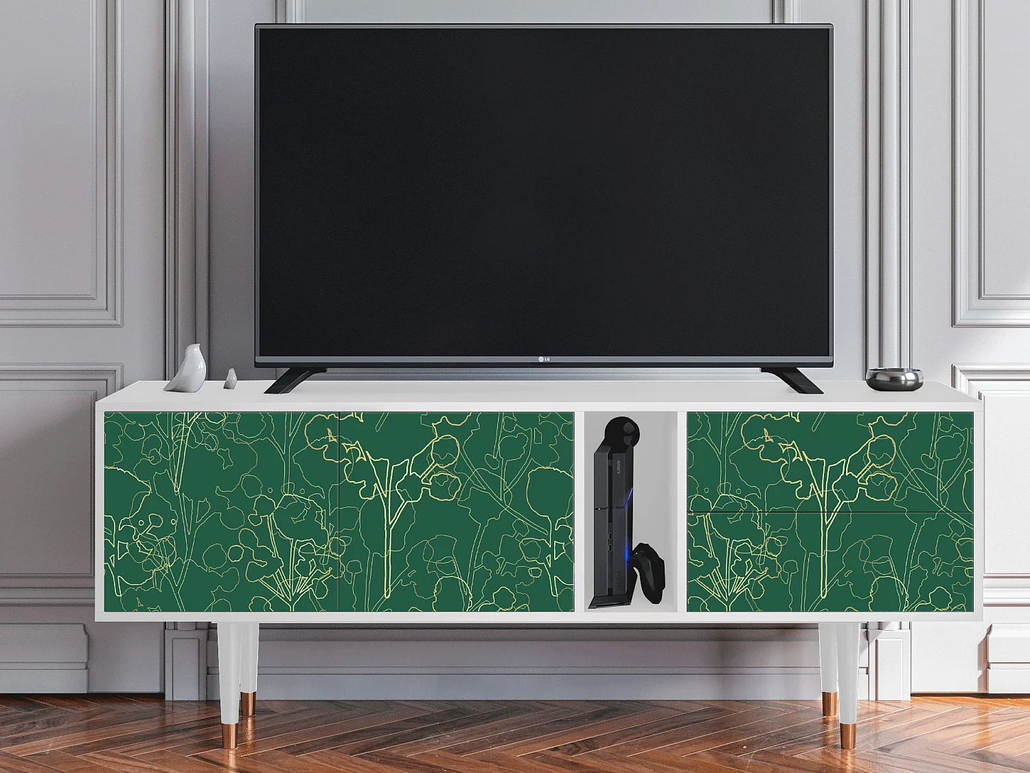 TV-meubel - 170х69х48 cm - T1 - Emerald Forest, Wit