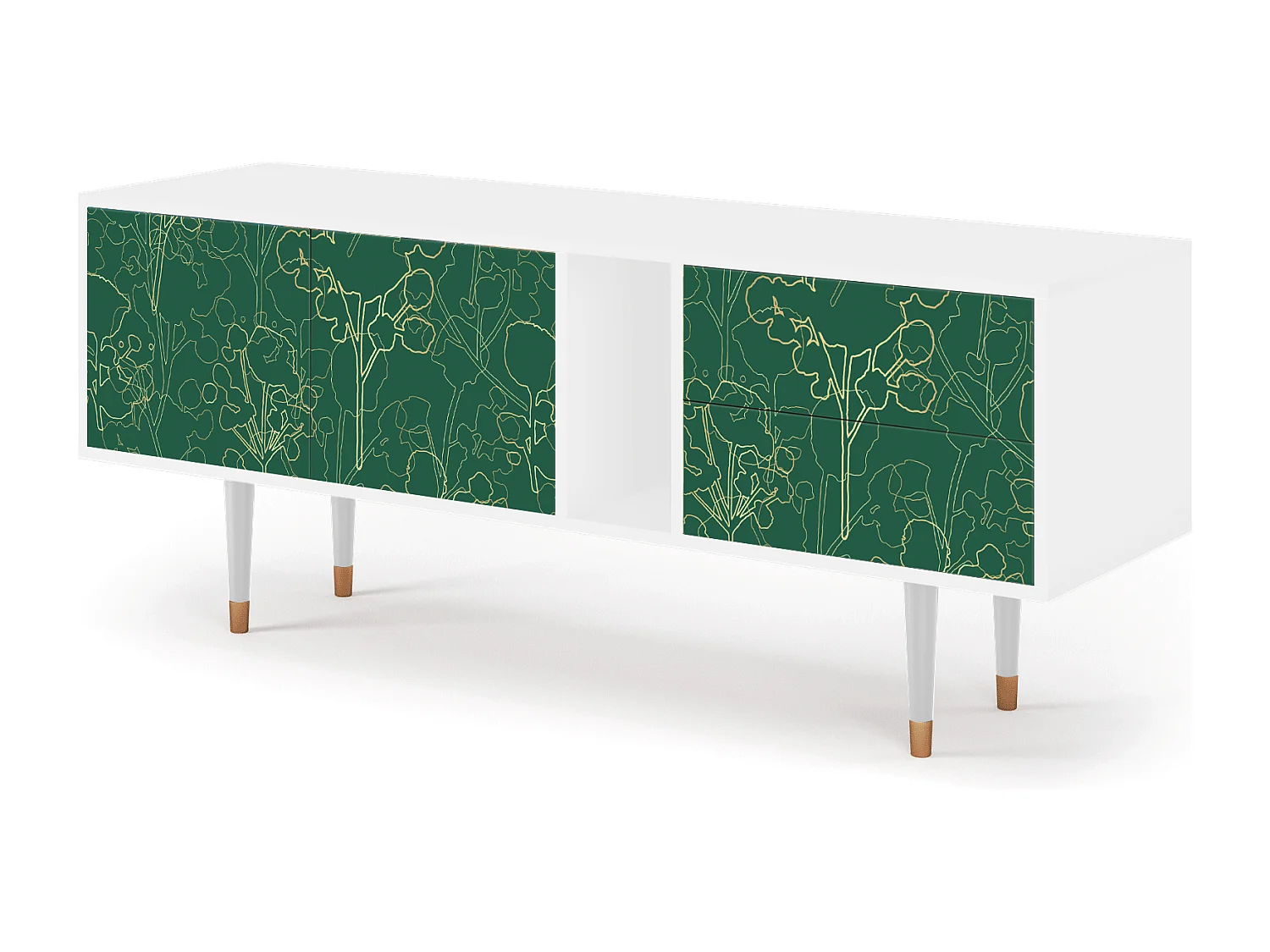 TV-meubel - 170х69х48 cm - T1 - Emerald Forest, Wit
