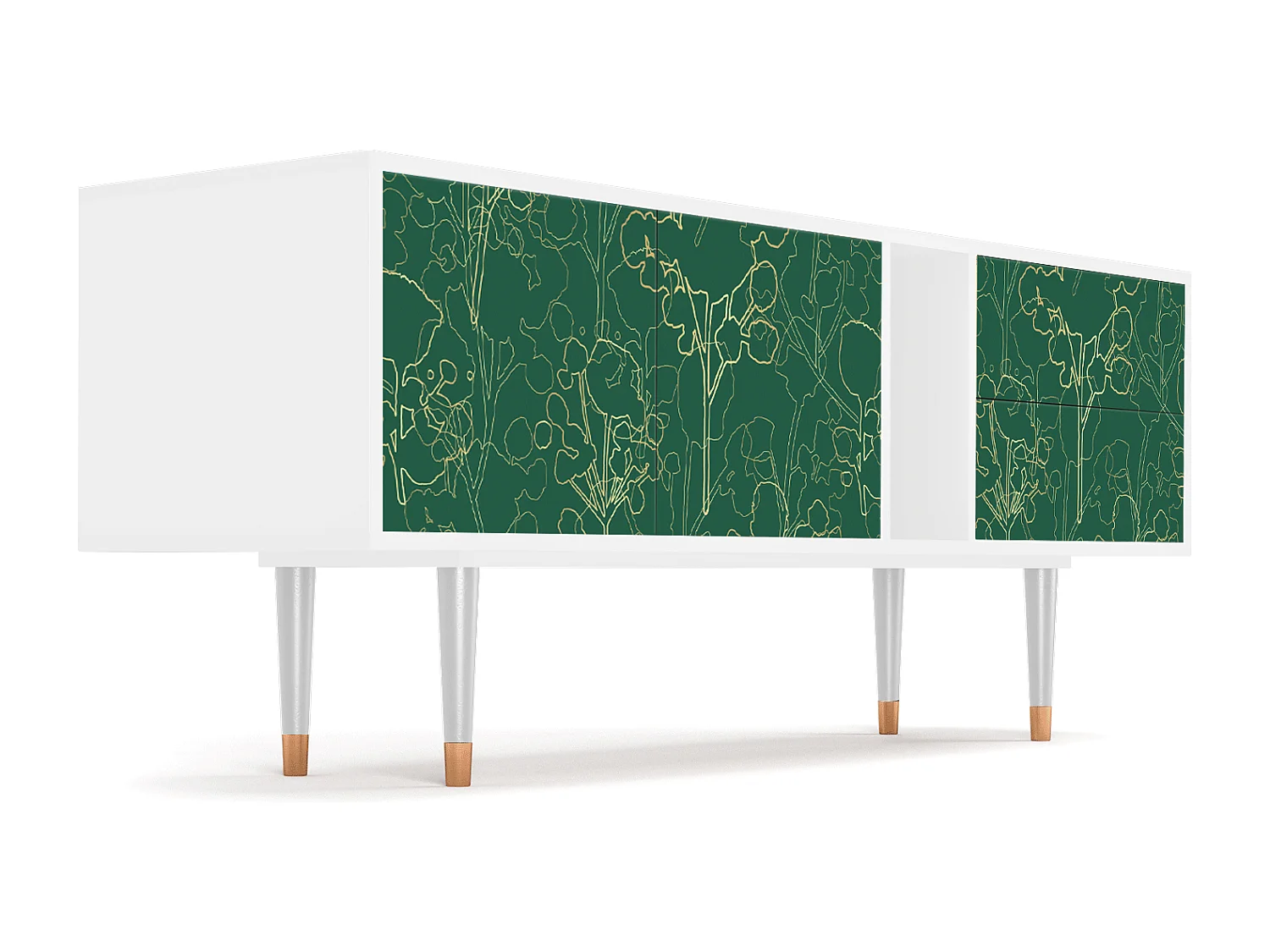 TV-meubel - 170х69х48 cm - T1 - Emerald Forest, Wit