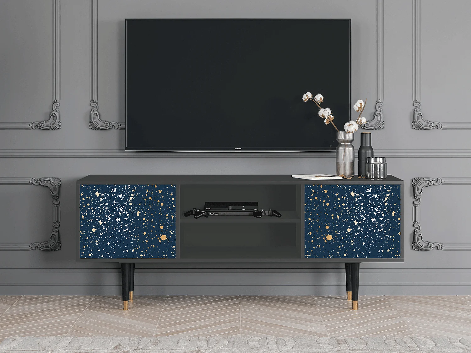 TV-meubel - 170х69х48 cm - T2 - Starfall, Antraciet