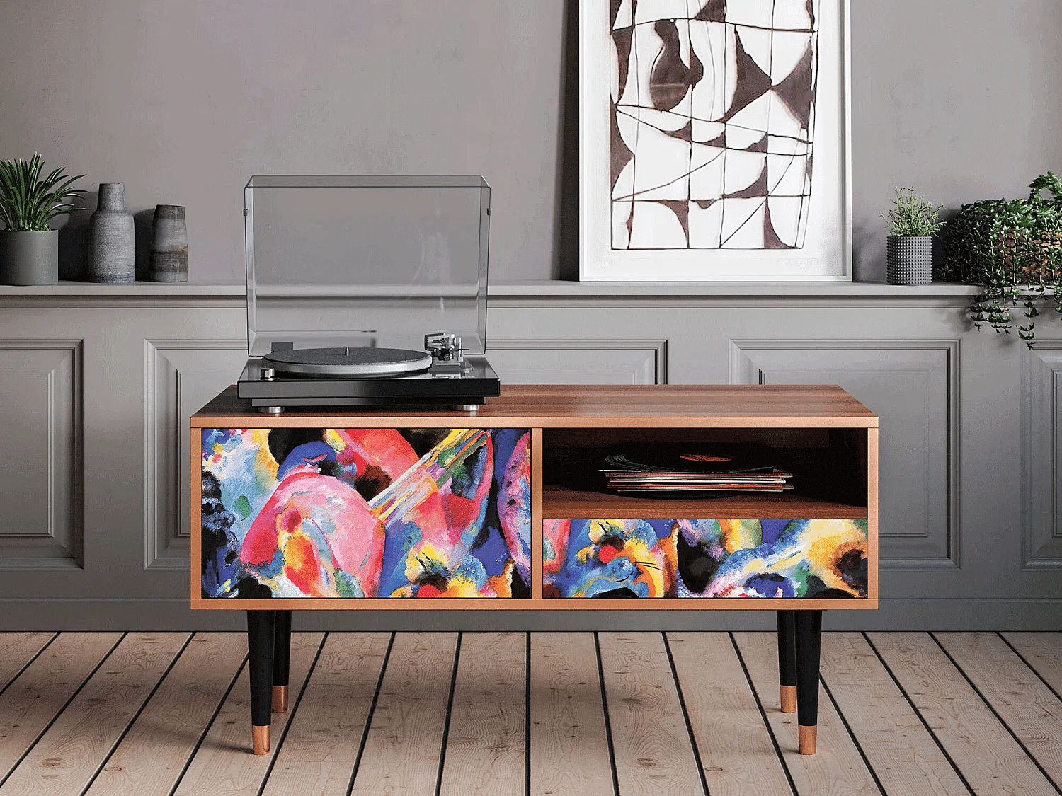 TV-meubel - 115х59х48 cm - T3 - Kandinsky, Walnoot