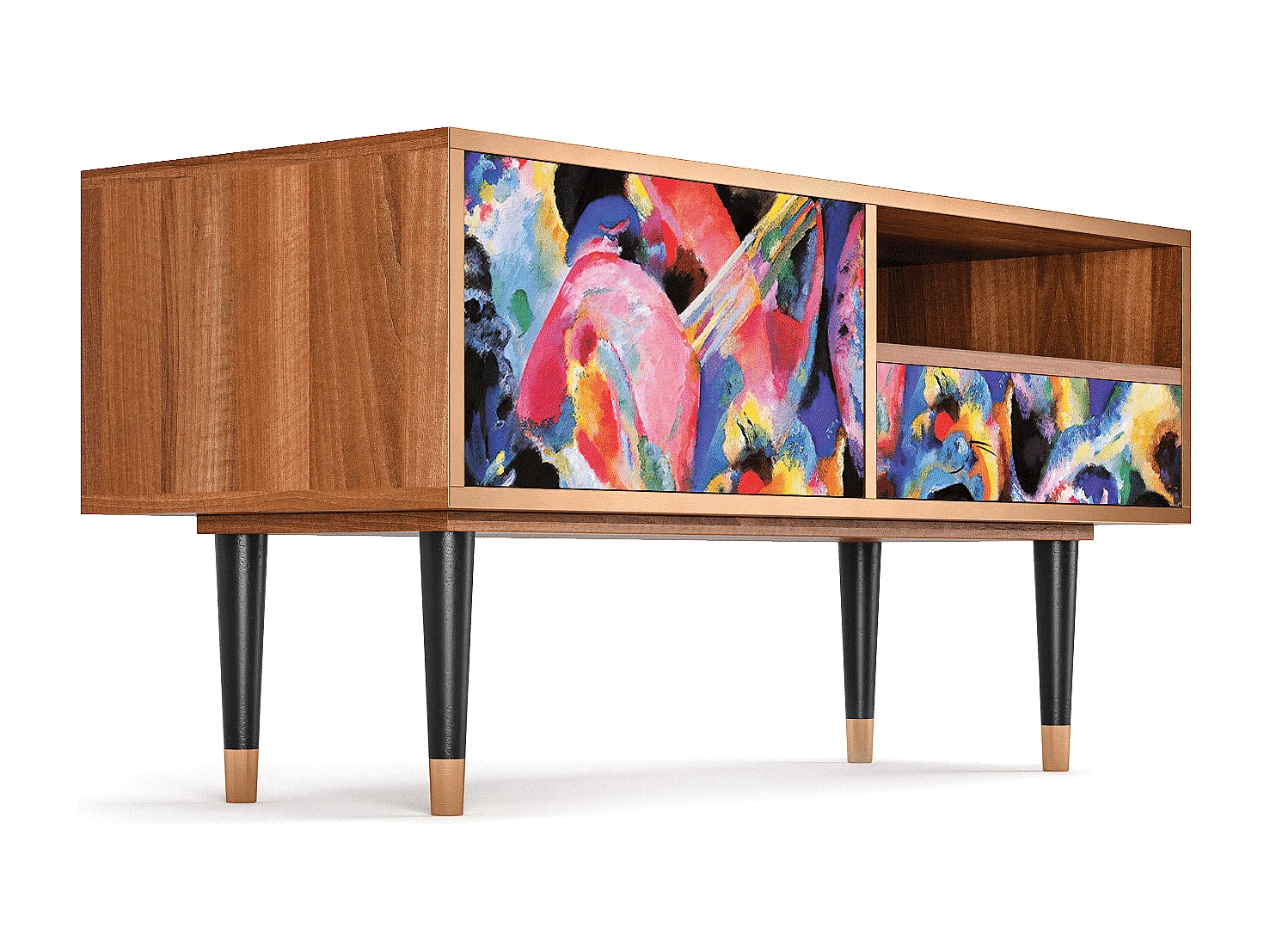 Mobile TV - 115х59х48 cm - T3 - Kandinsky, Noce