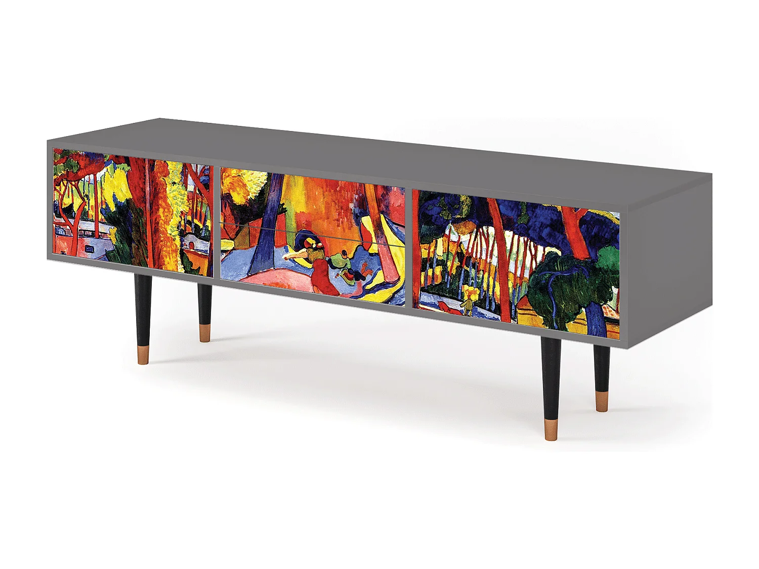 Mueble de TV - 170х59х48 cm - T4 - The Turning Road, Cinza