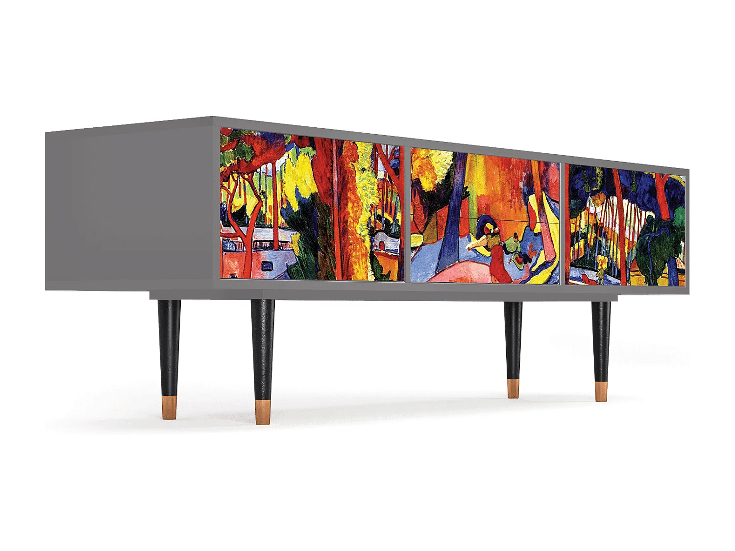 Mueble de TV - 170х59х48 cm - T4 - The Turning Road, Cinza