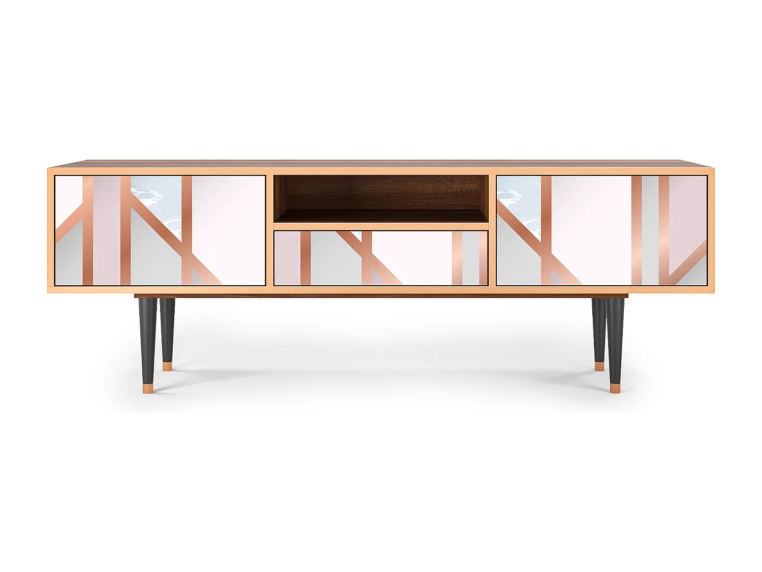 Meuble TV - 170х59х41 cm - T6 - Champagne Story, Noyer