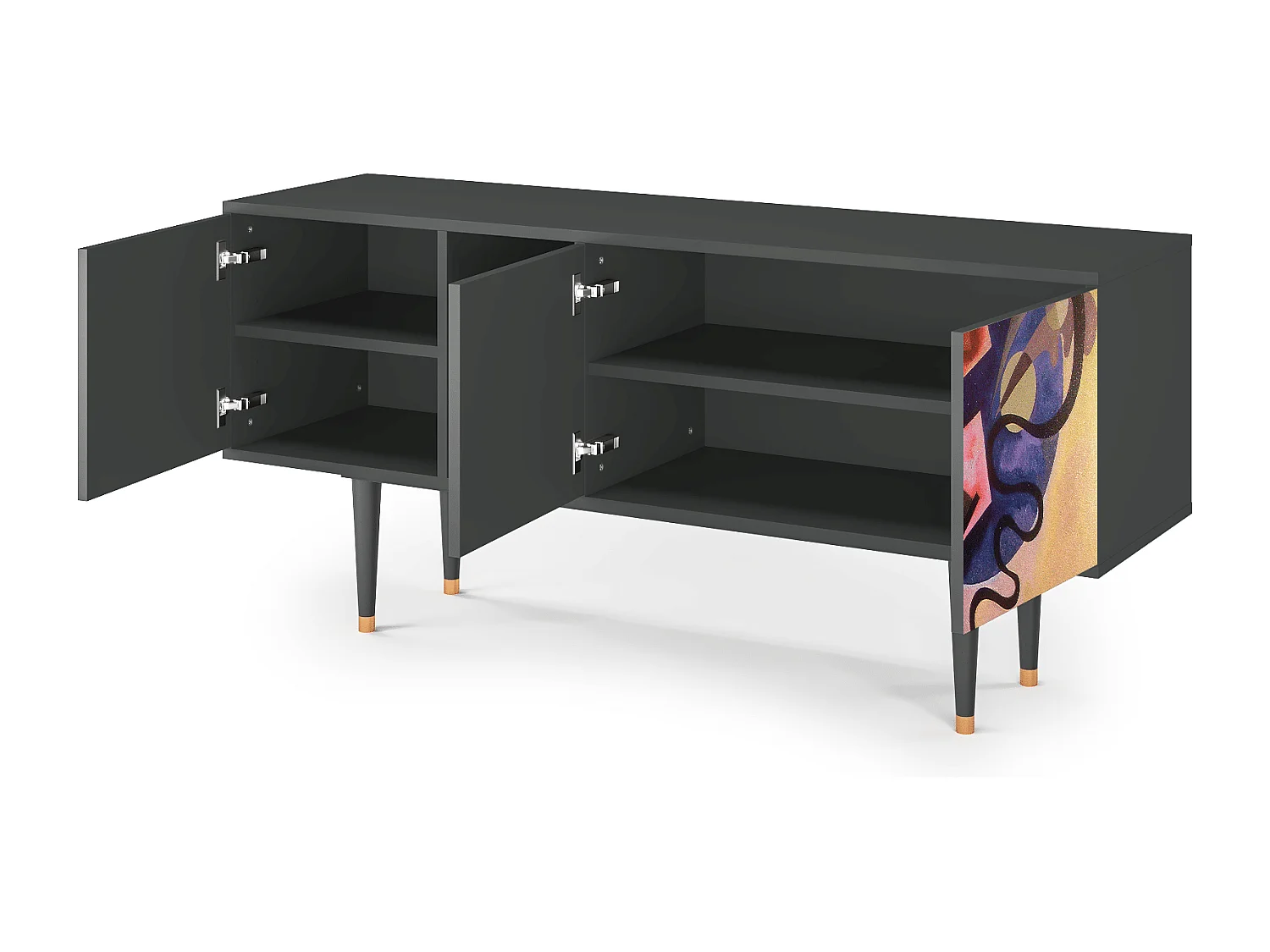 Mobile TV - 150х69х41 cm - T5 - Modern Art, Antracite