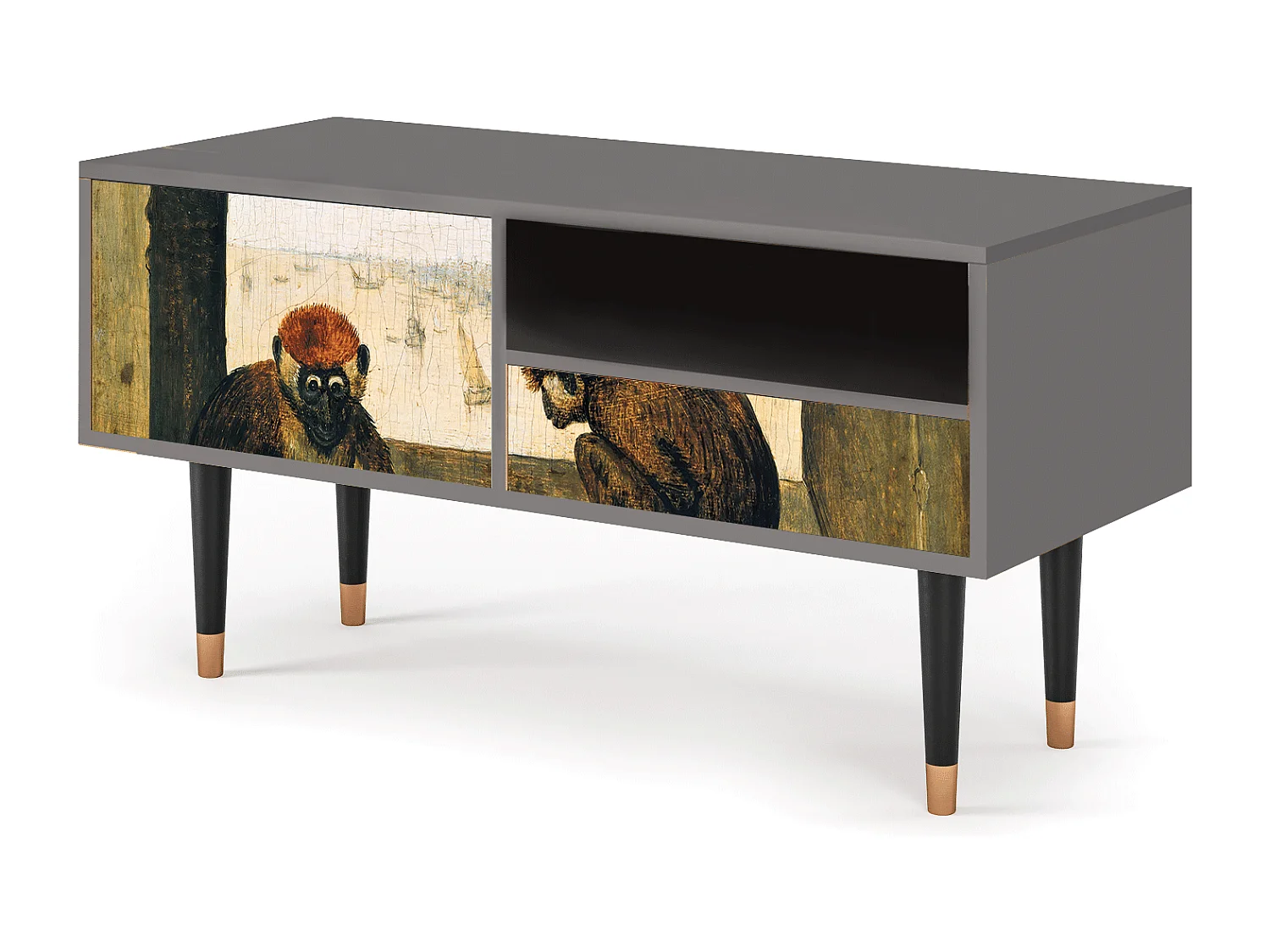 Meuble TV - 115х59х48 cm - T3 - Two Monkeys, Gris