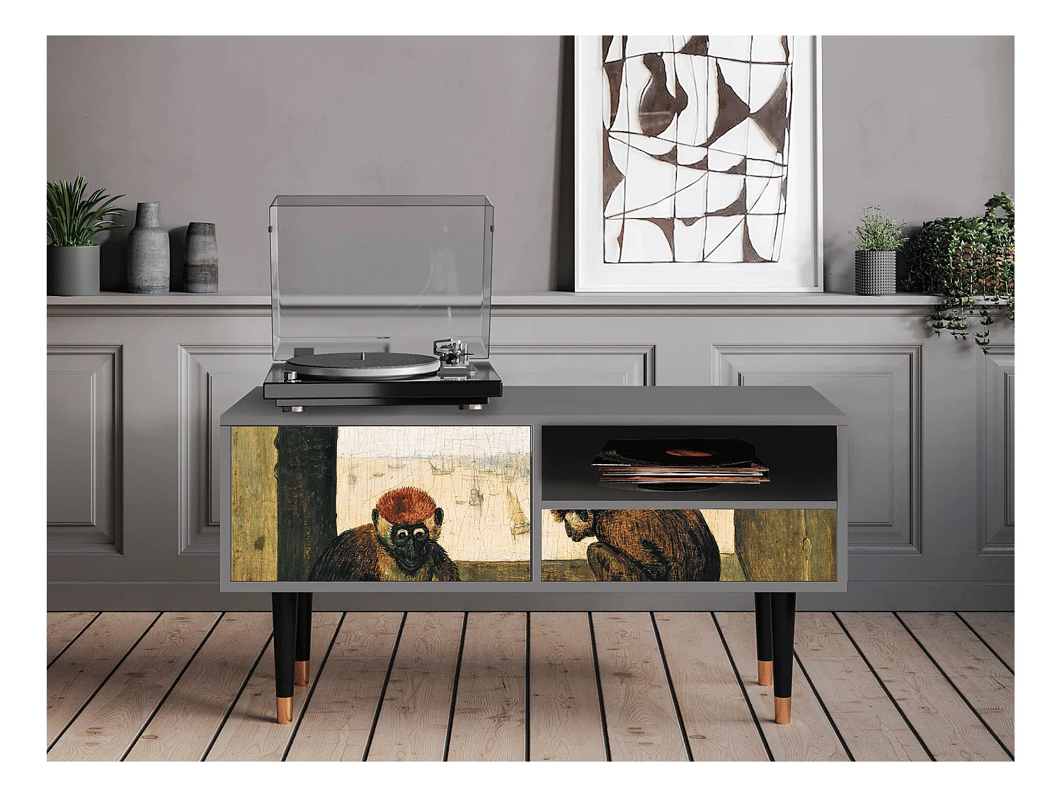 TV-Möbel - 115х59х48 cm - T3 - Two Monkeys, Grau