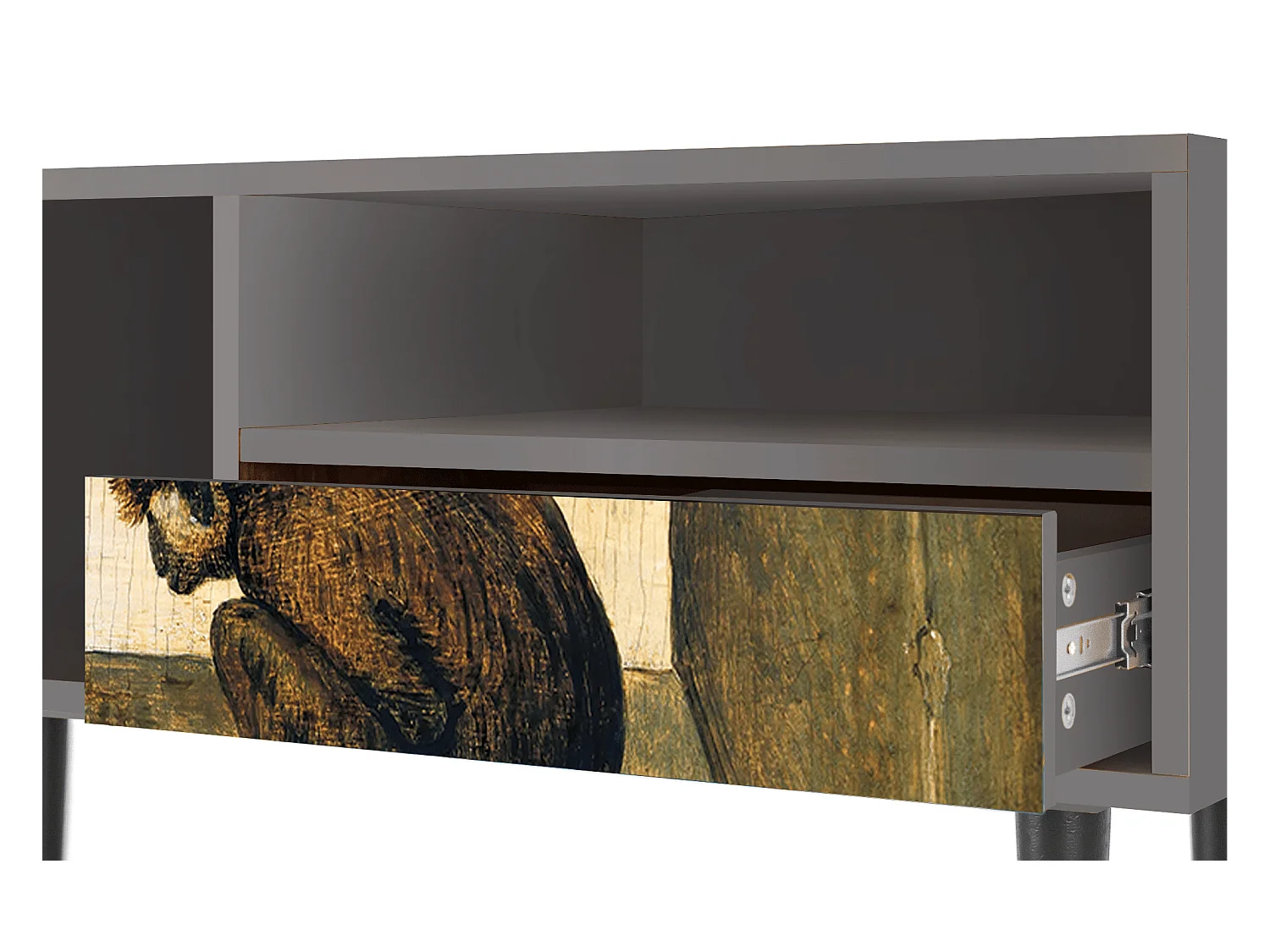 Meuble TV - 115х59х48 cm - T3 - Two Monkeys, Gris