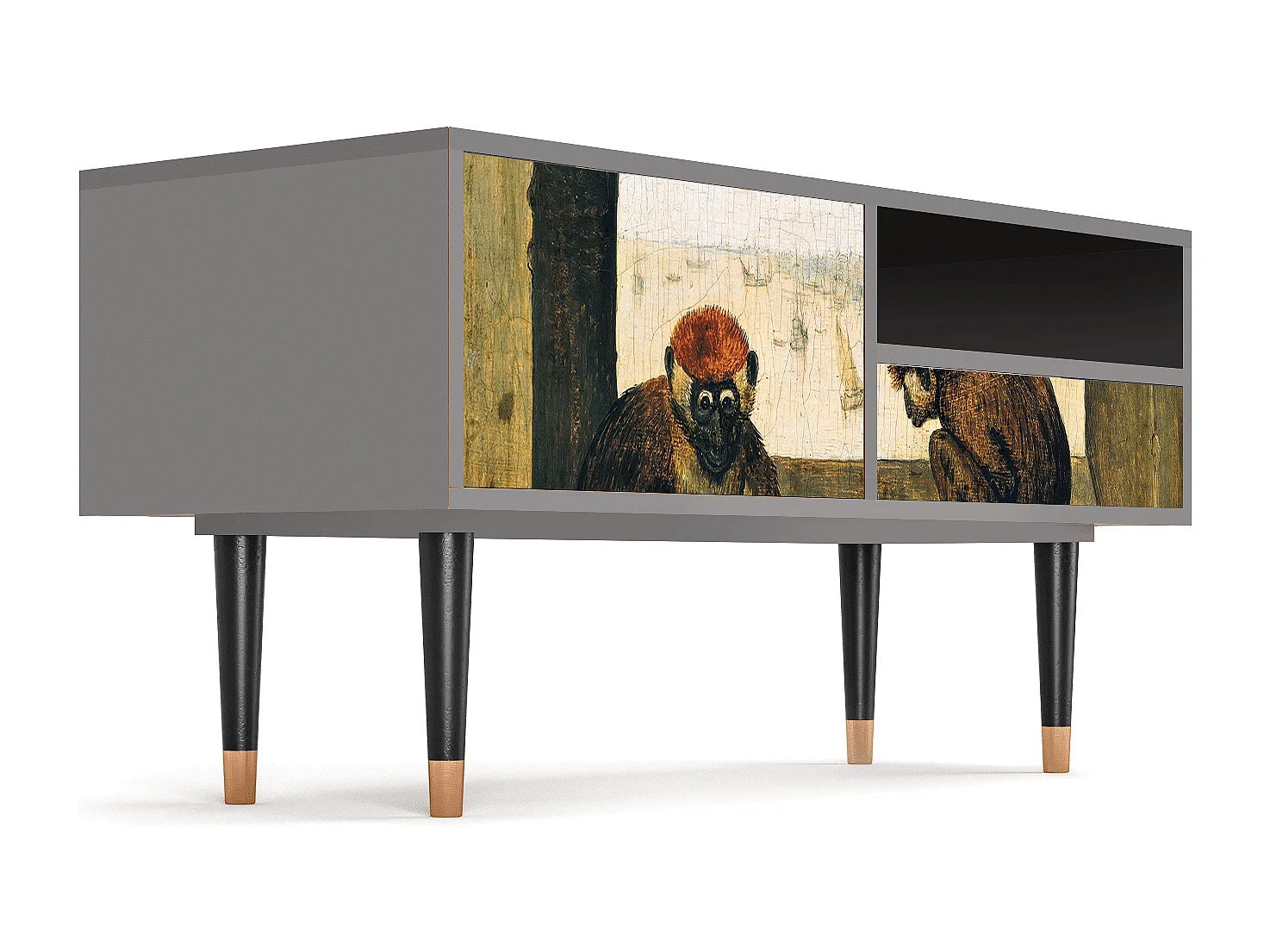 TV-meubel - 115х59х48 cm - T3 - Two Monkeys, Grijs